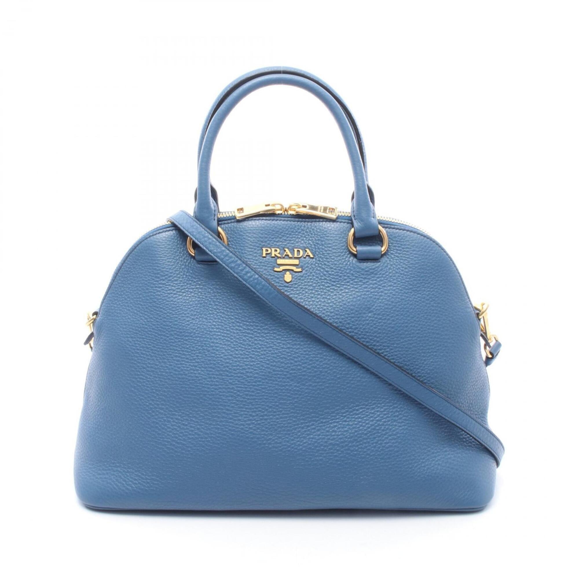 Prada Blue Leather Handbag (Pre-Owned)