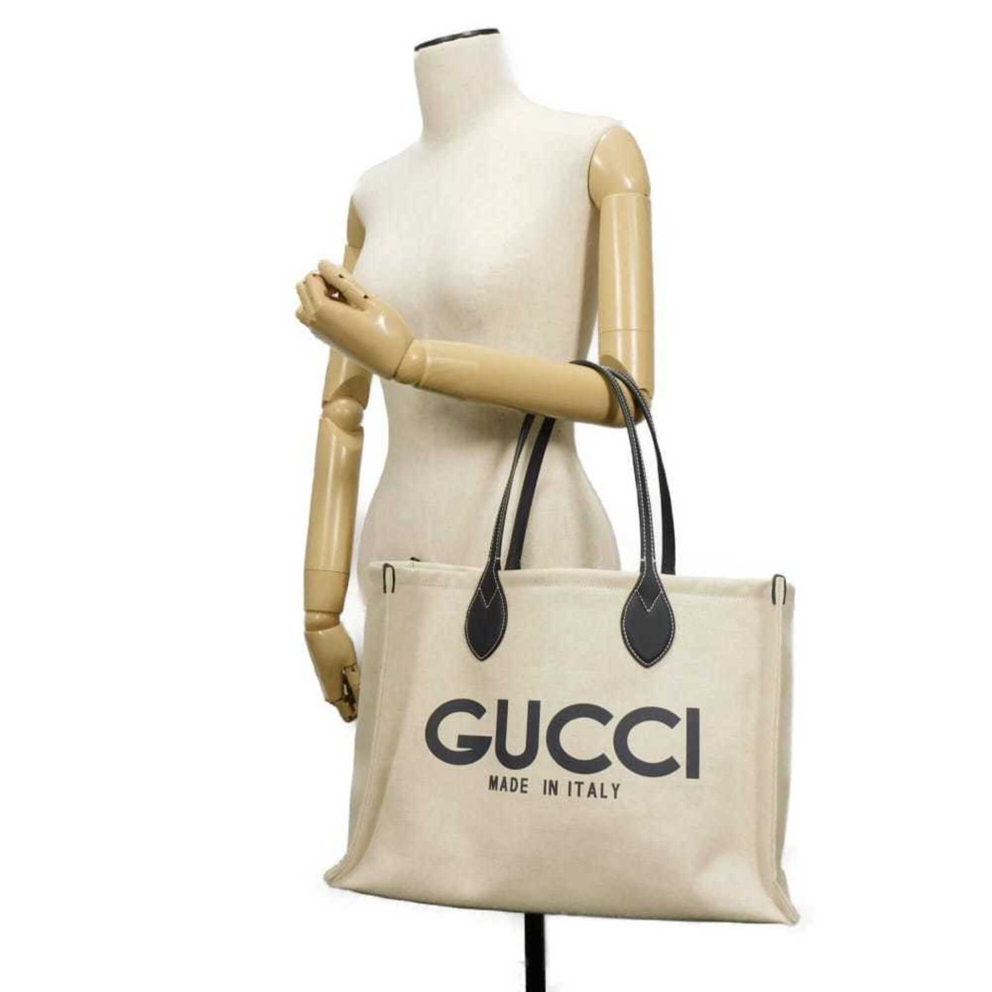 Gucci White Cotton Tote Bag (Pre-Owned)