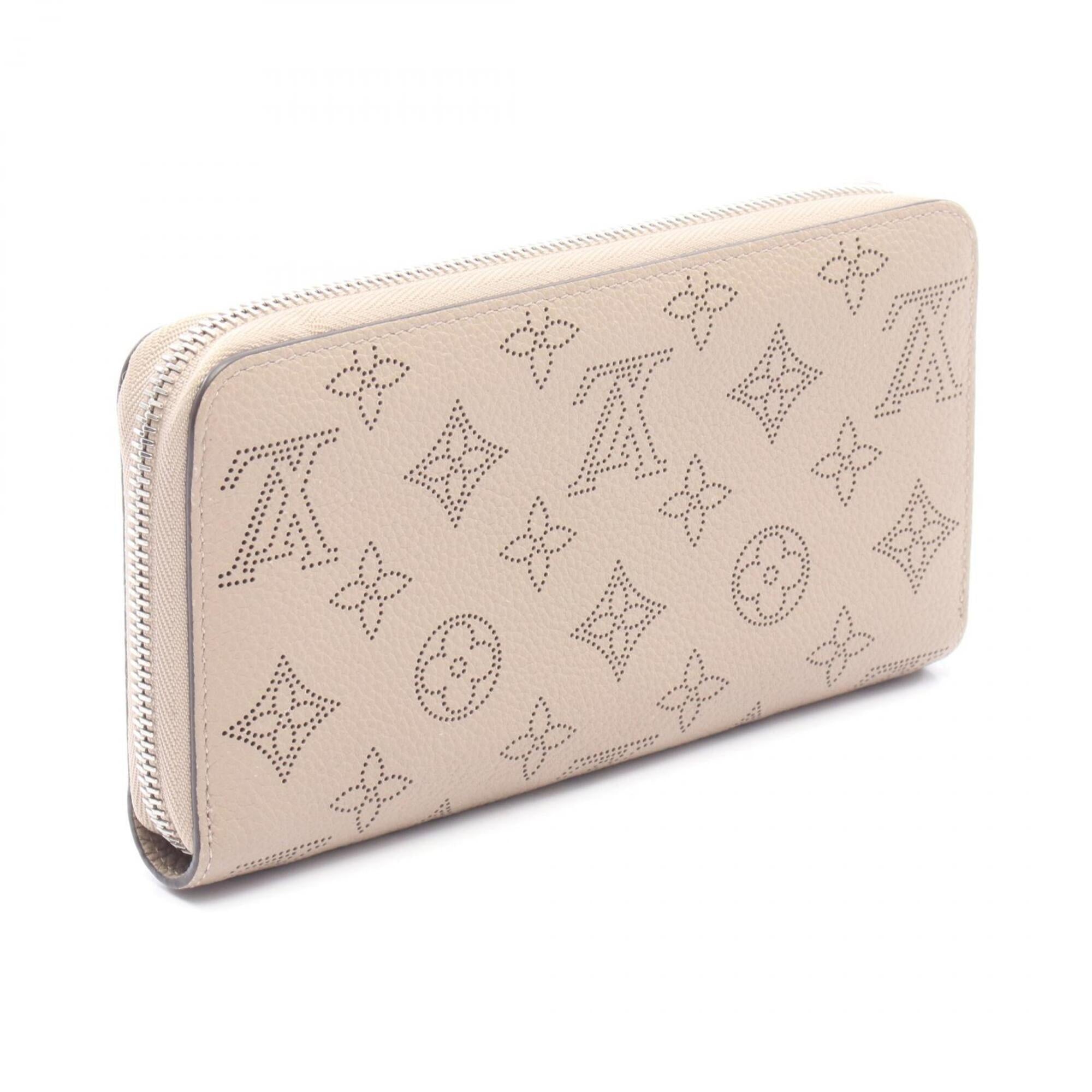 Louis Vuitton Beige Mahina Leather Leather Long Wallet (Bi-Fold) (Pre-Owned)