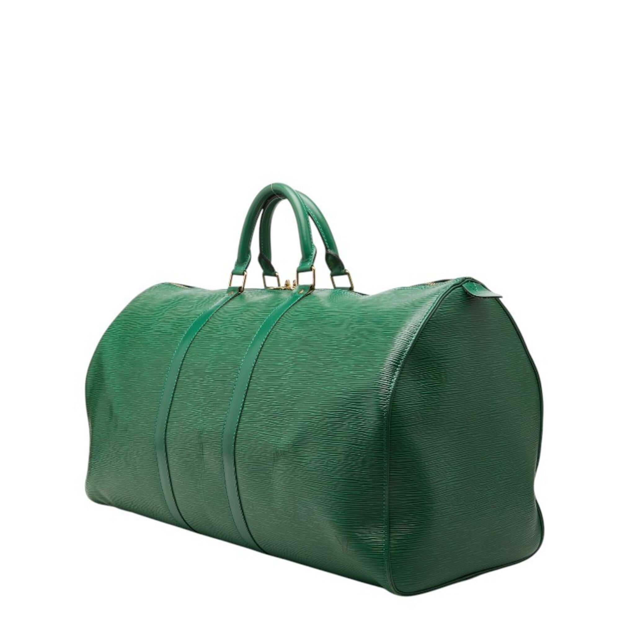 Louis Vuitton Borneo Green Leather Boston Bag (Pre-Owned)