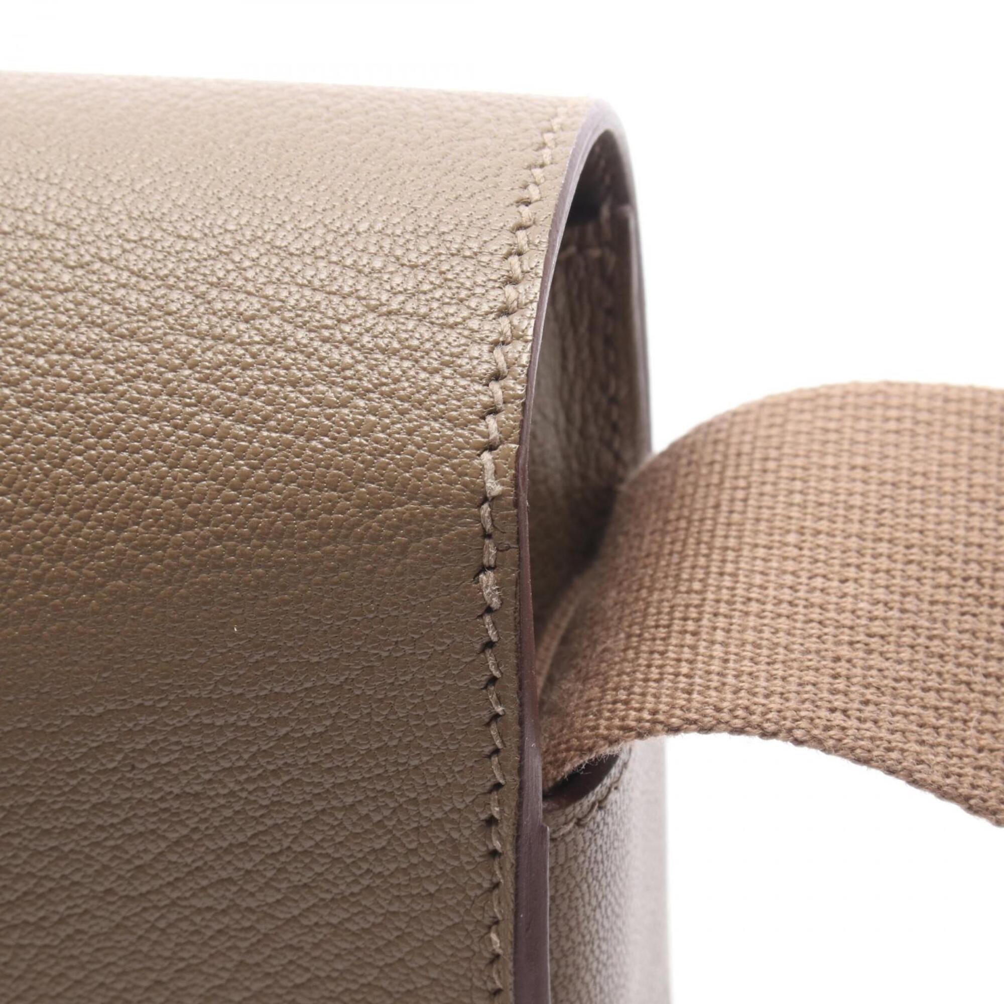 Hermes Gray Chevre Leather Shoulder Bag (Pre-Owned)