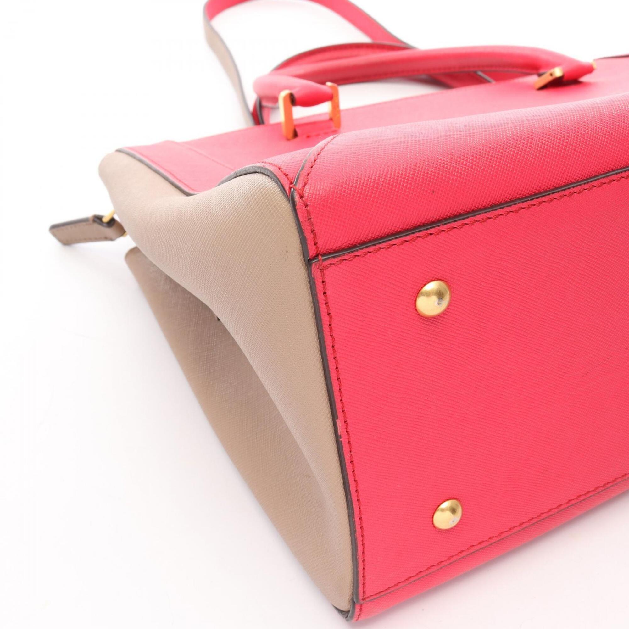 Mcm Beige Pink Leather Handbag (Pre-Owned)
