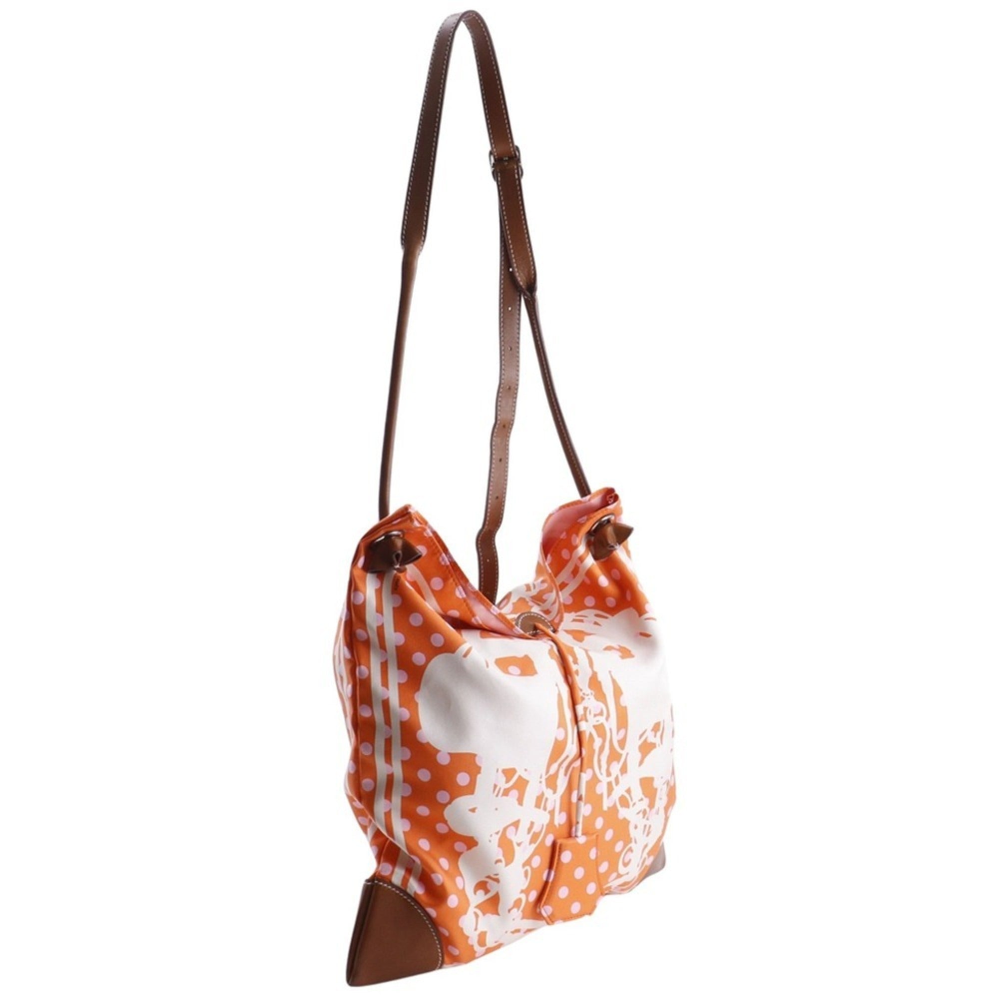 Hermes Orange Silk Shoulder Bag (Pre-Owned)