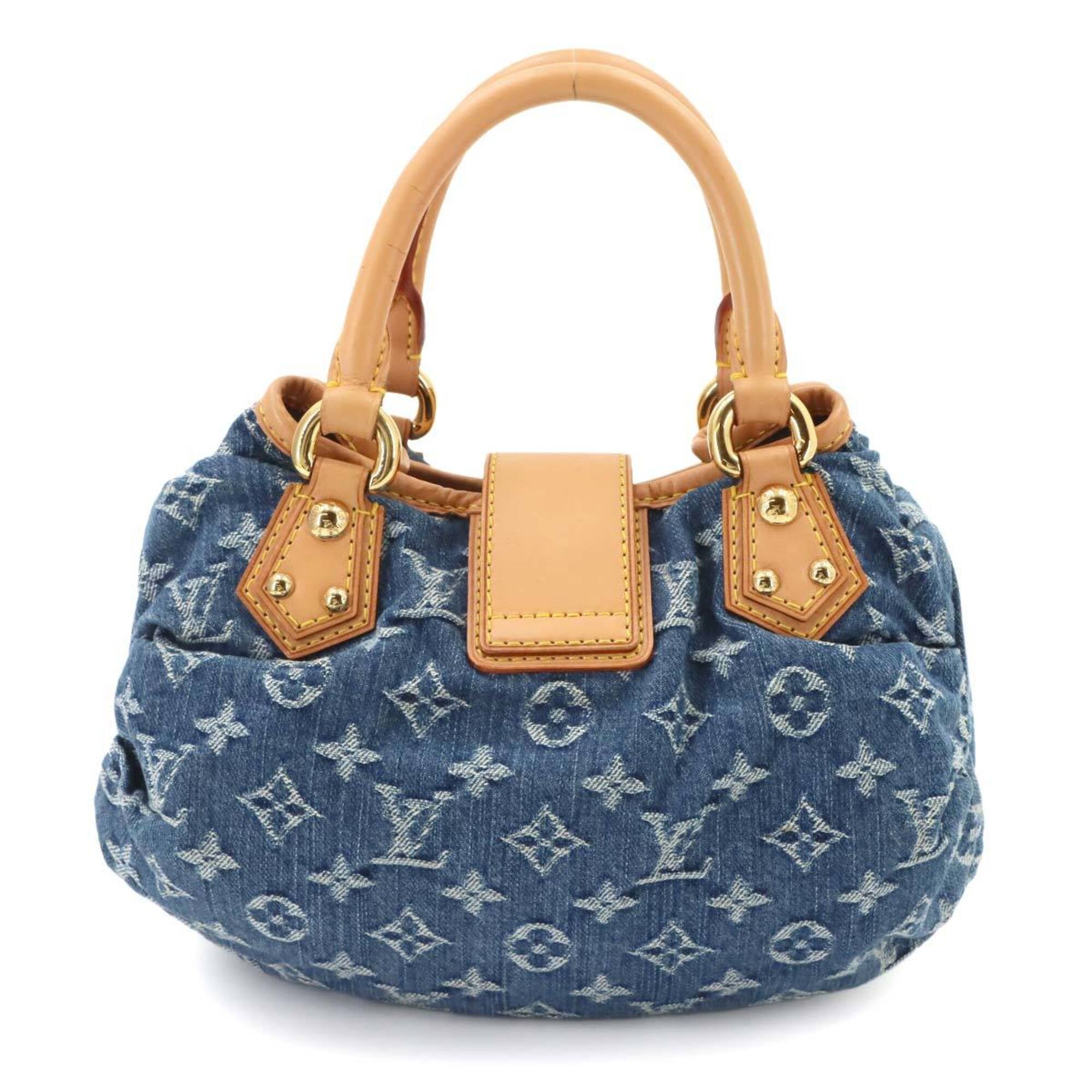 Louis Vuitton Blue Monogram Denim Canvas Handbag (Pre-Owned)