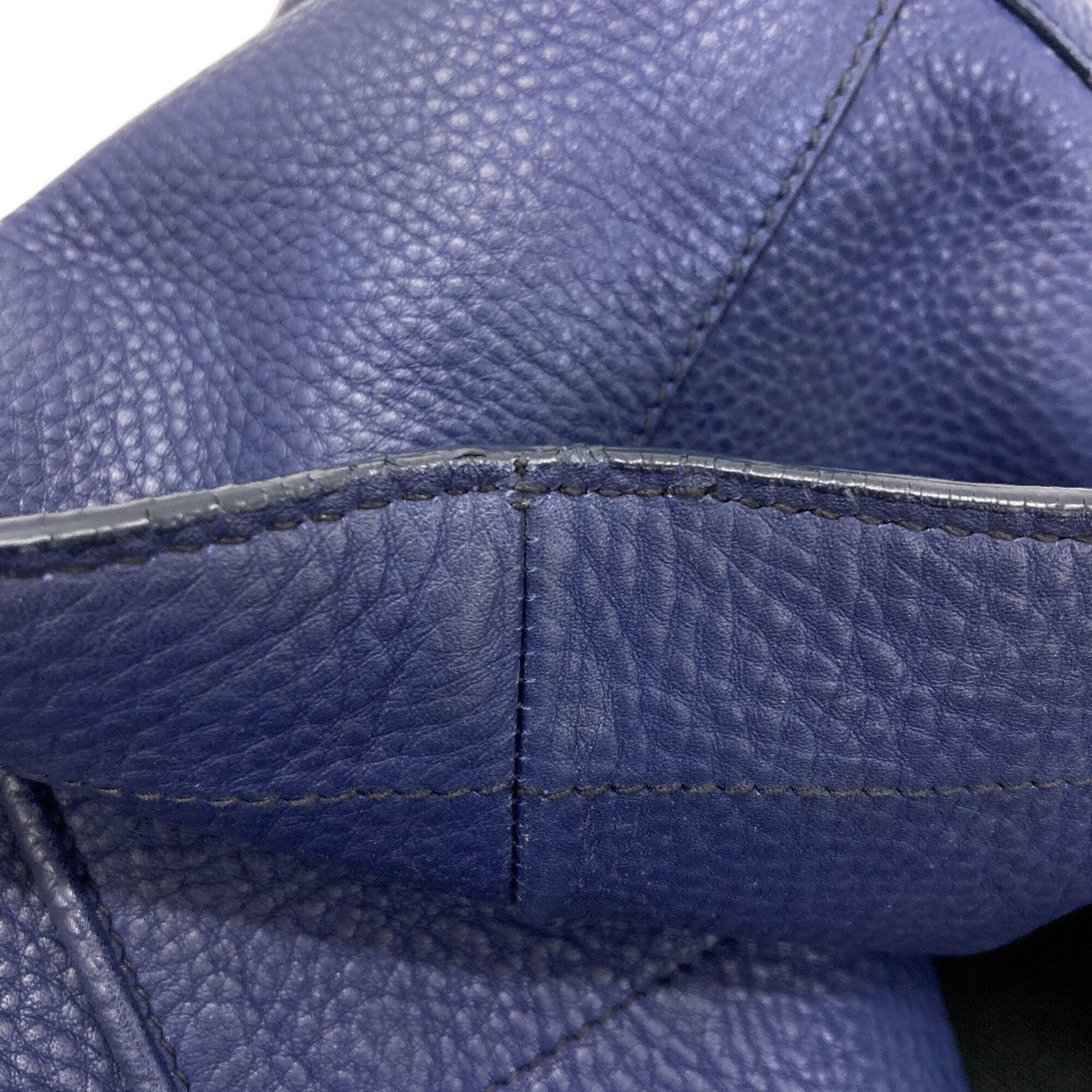 Miu Miu Blue Leather Tote Bag (Pre-Owned)