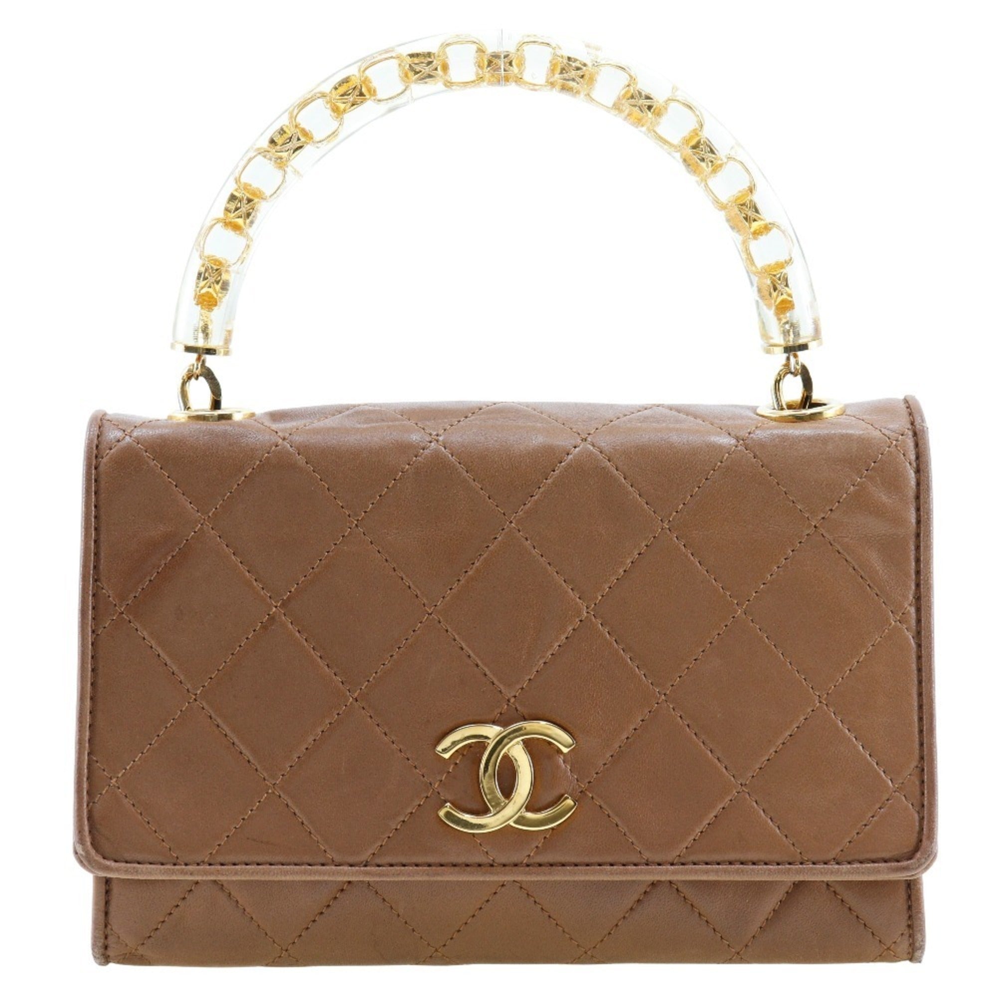 Chanel Beige Leather Handbag (Pre-Owned)