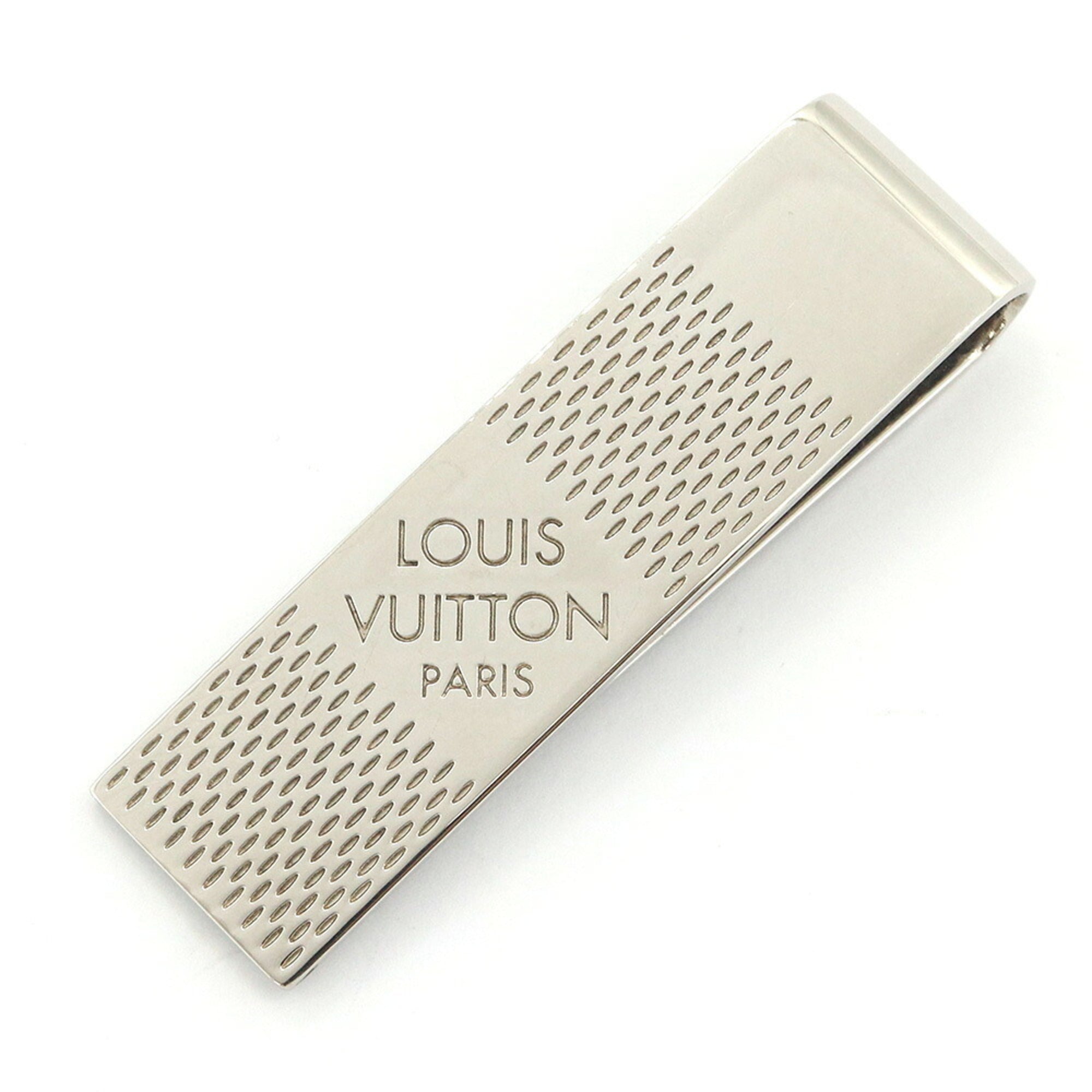 Louis Vuitton Silver Damier Canvas Metal Money Clip (Pre-Owned)