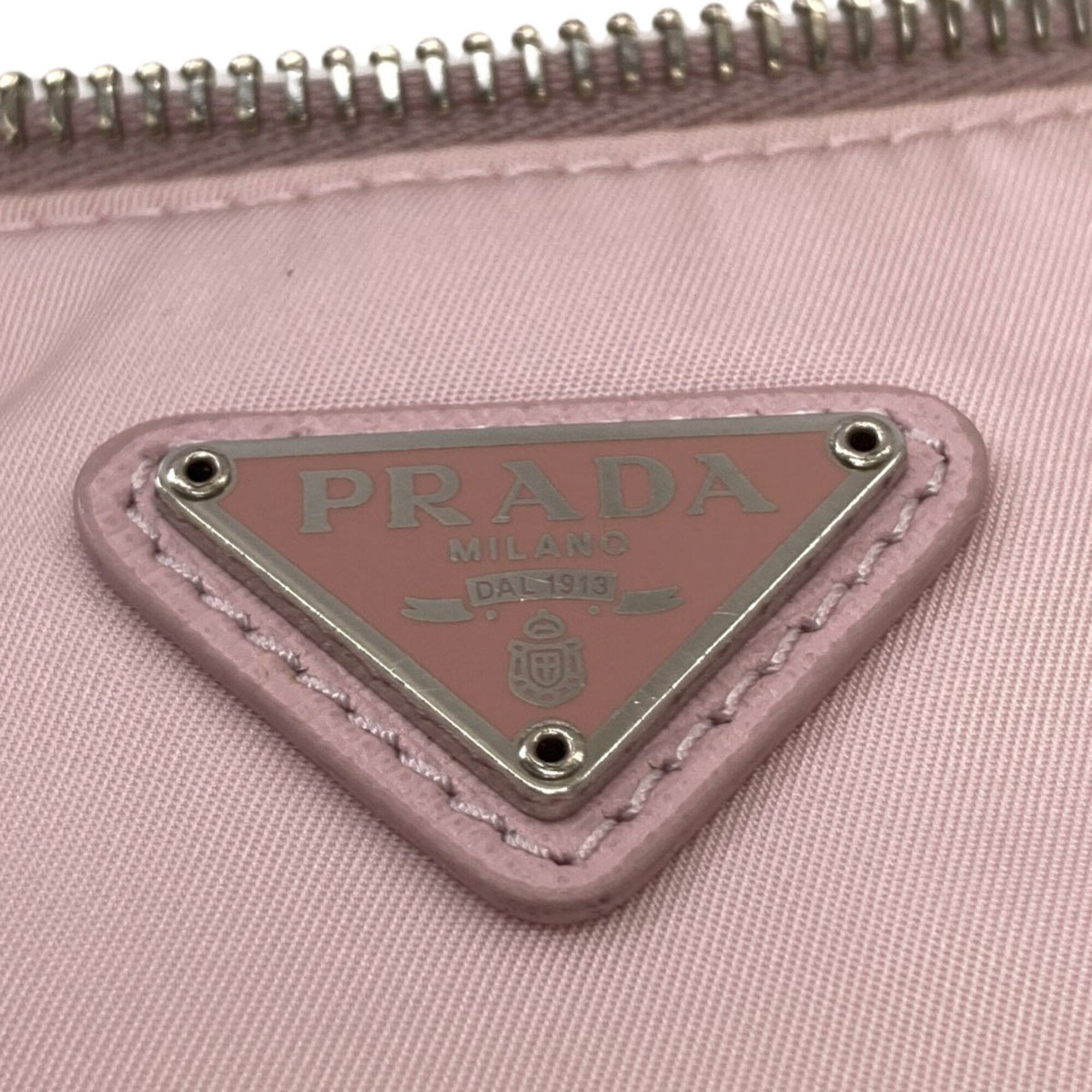 Prada Pink Nylon Pouch Shoulder Bag (Pre-Owned)