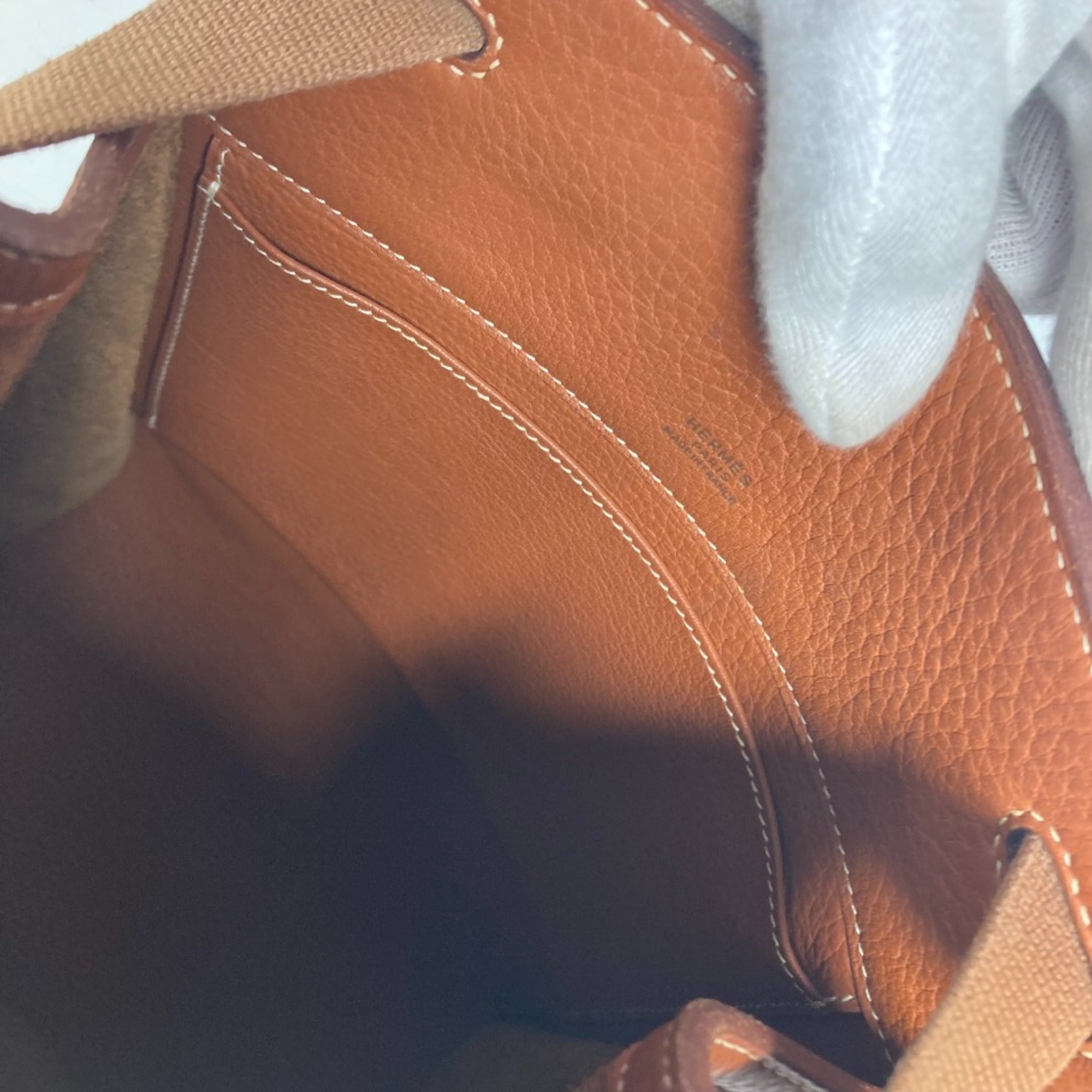 Hermes Brown Leather Backpack (Pre-Owned)