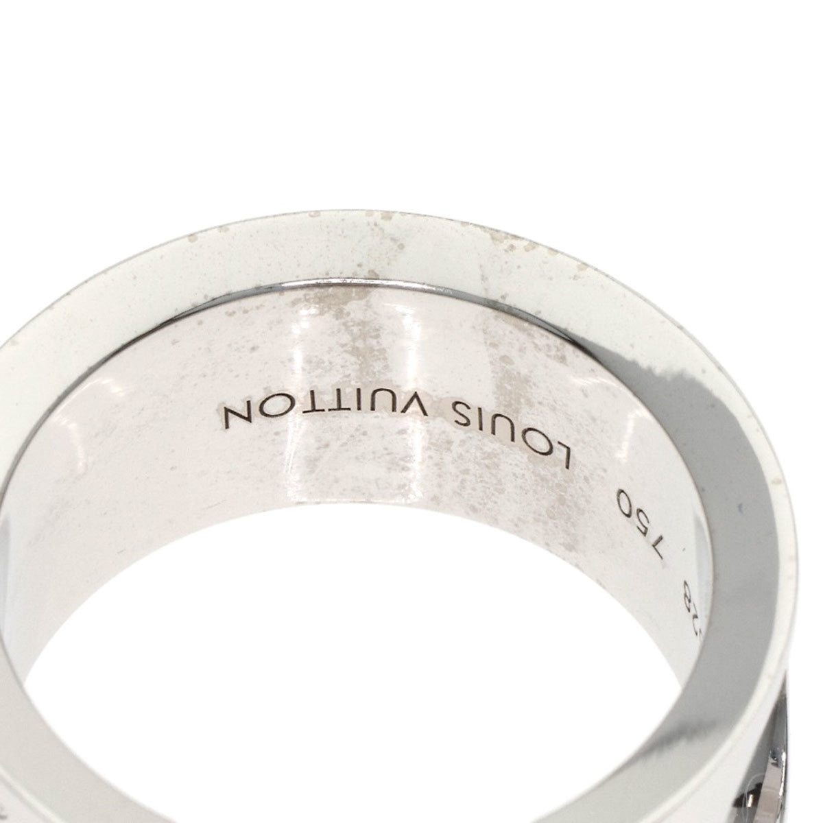 Louis Vuitton White Gold White Gold (18K) Band Ring (Pre-Owned)