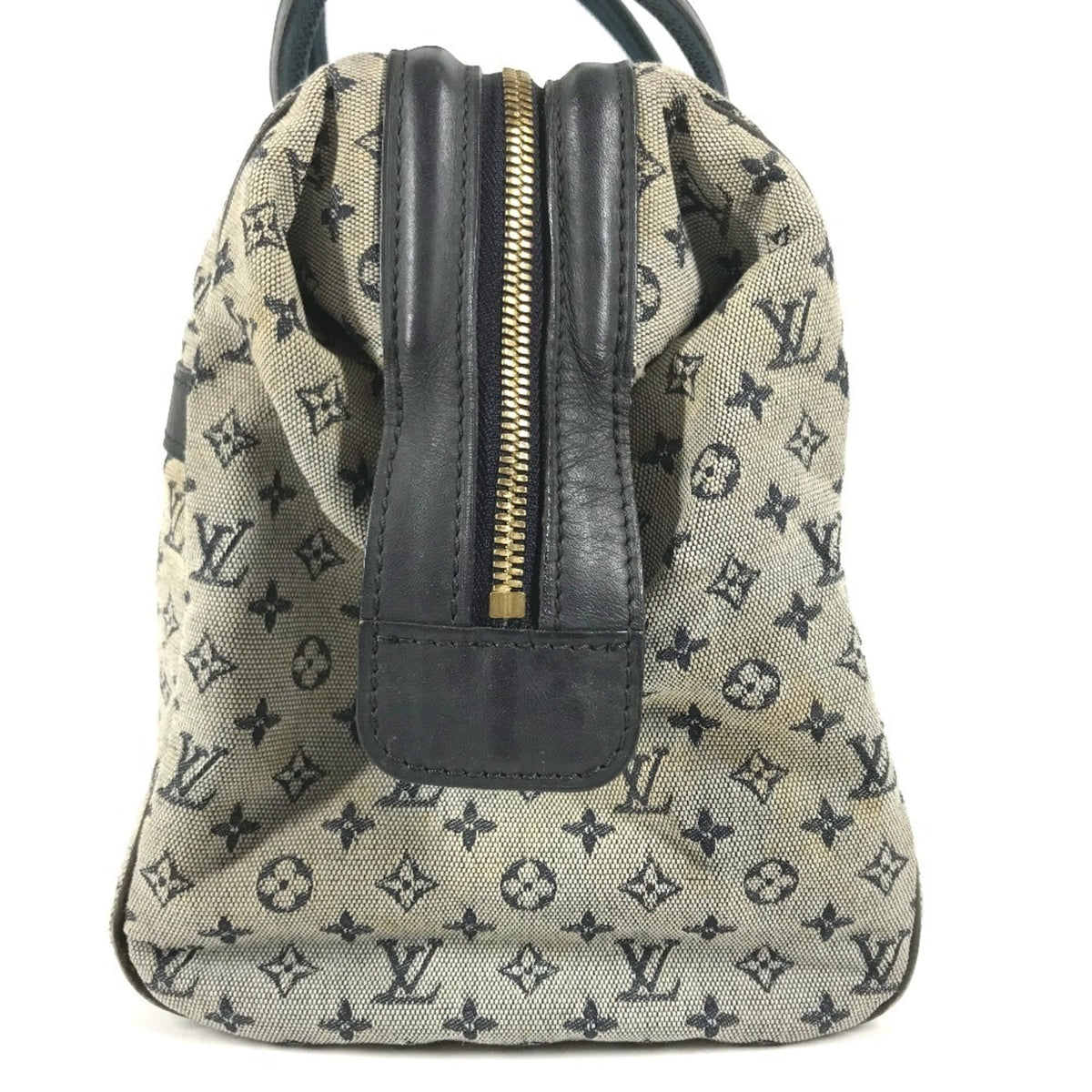 Louis Vuitton Navy Monogram Mini Boston Bag Handbag Shoulder Bag (Pre-Owned)
