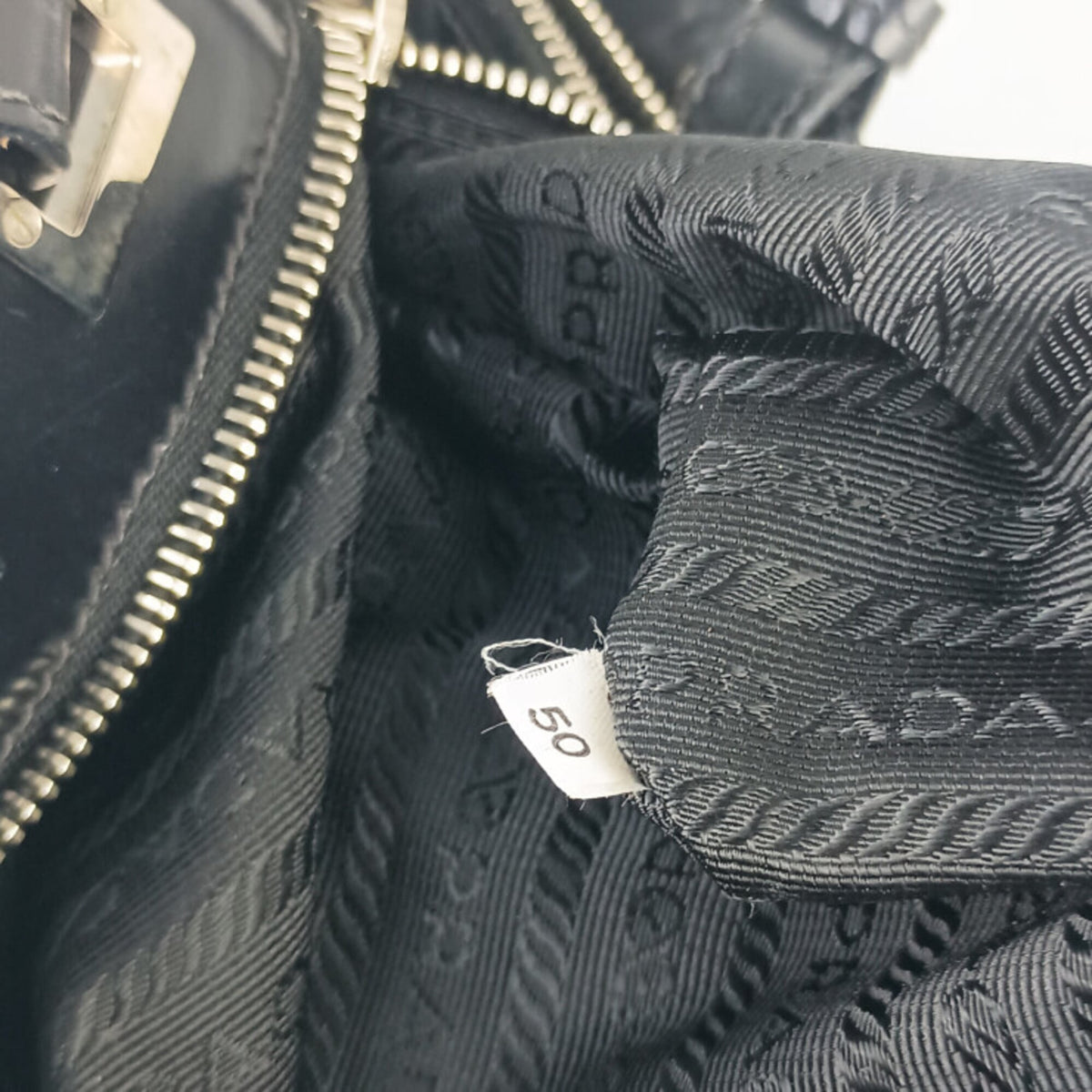 Prada Black Nylon Leather Handbag (Pre-Owned)