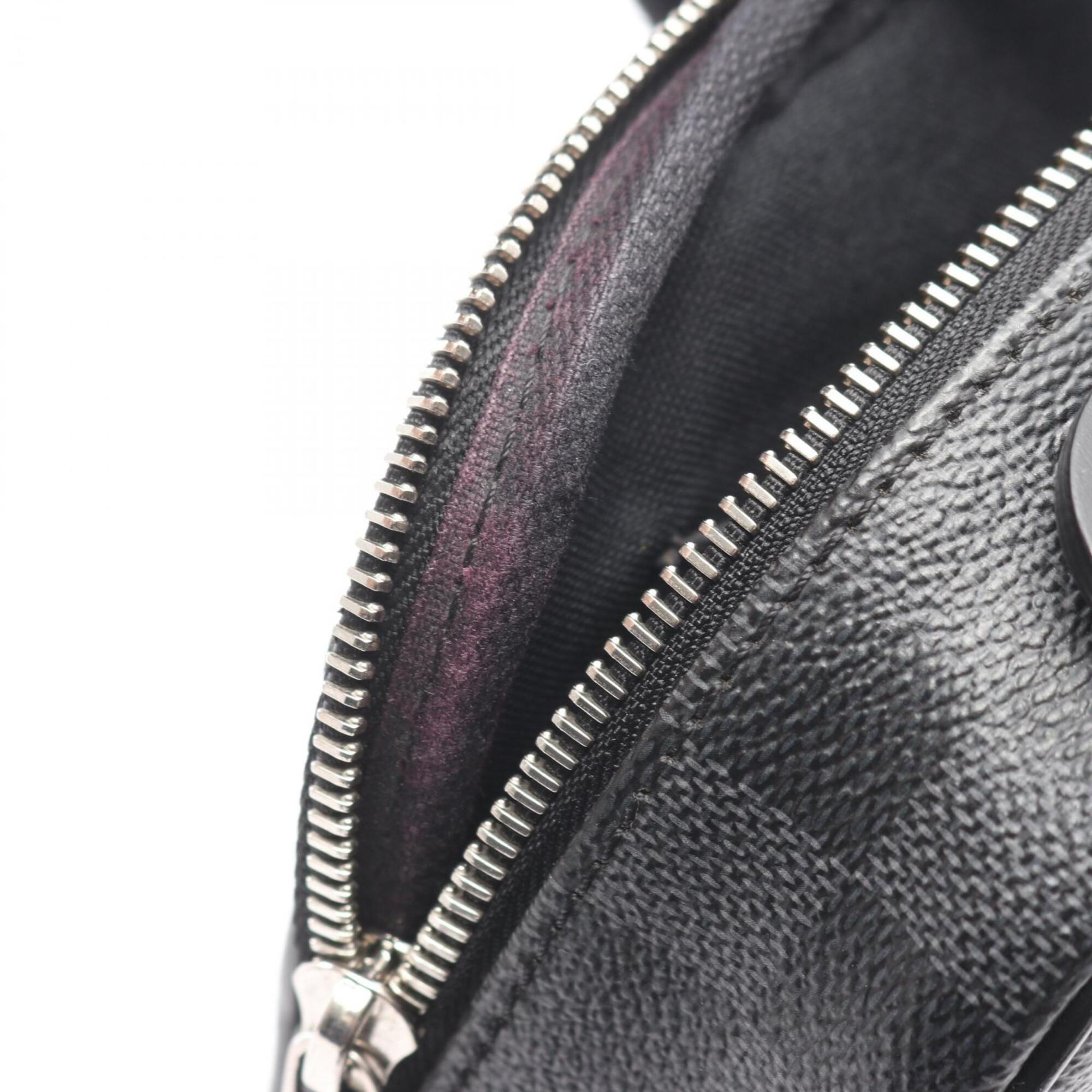 Louis Vuitton Black Coated Canvas Leather Fanny Pack Handbag (Pre-Owned)