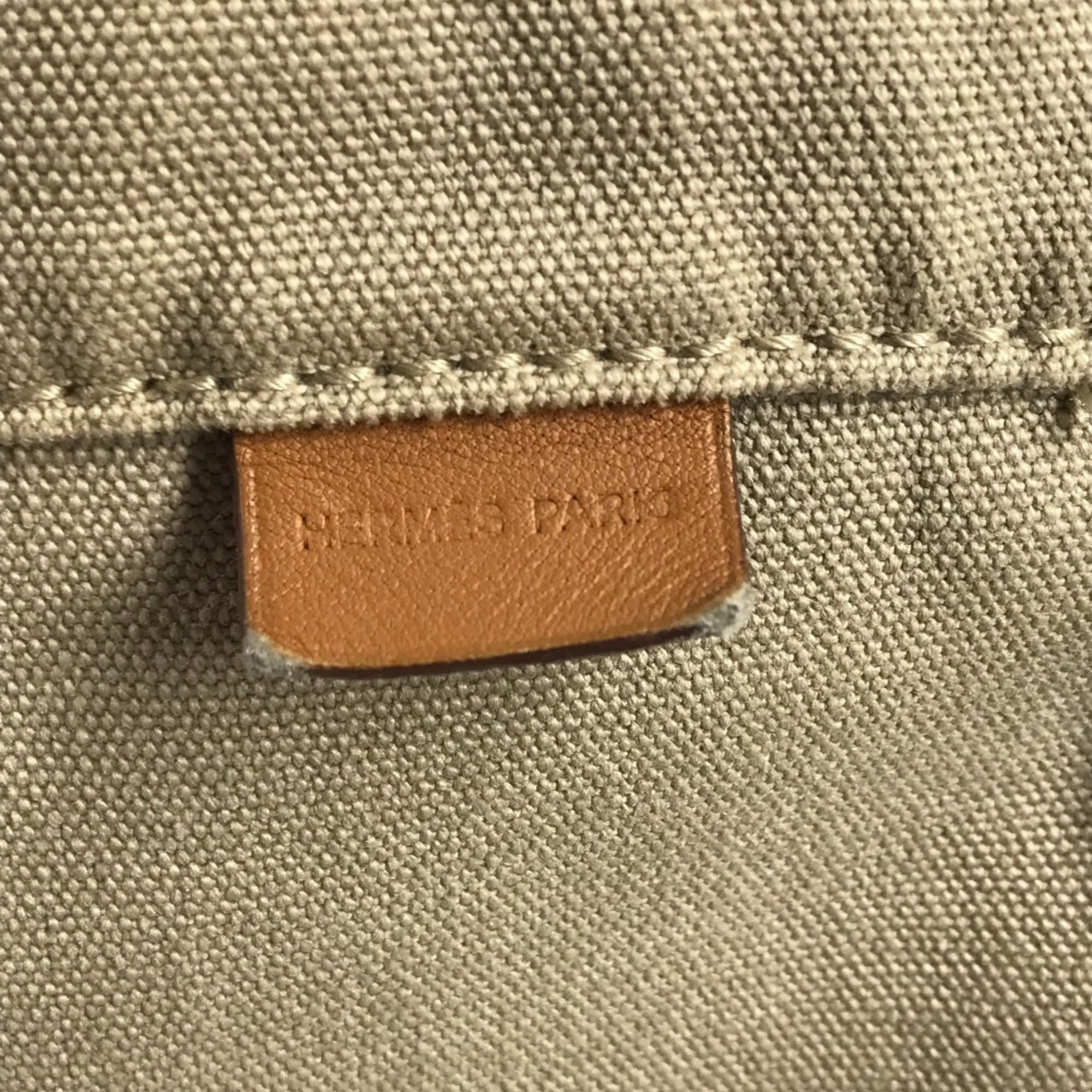 Hermes Beige Handbag Pouch Tote Bag (Pre-Owned)