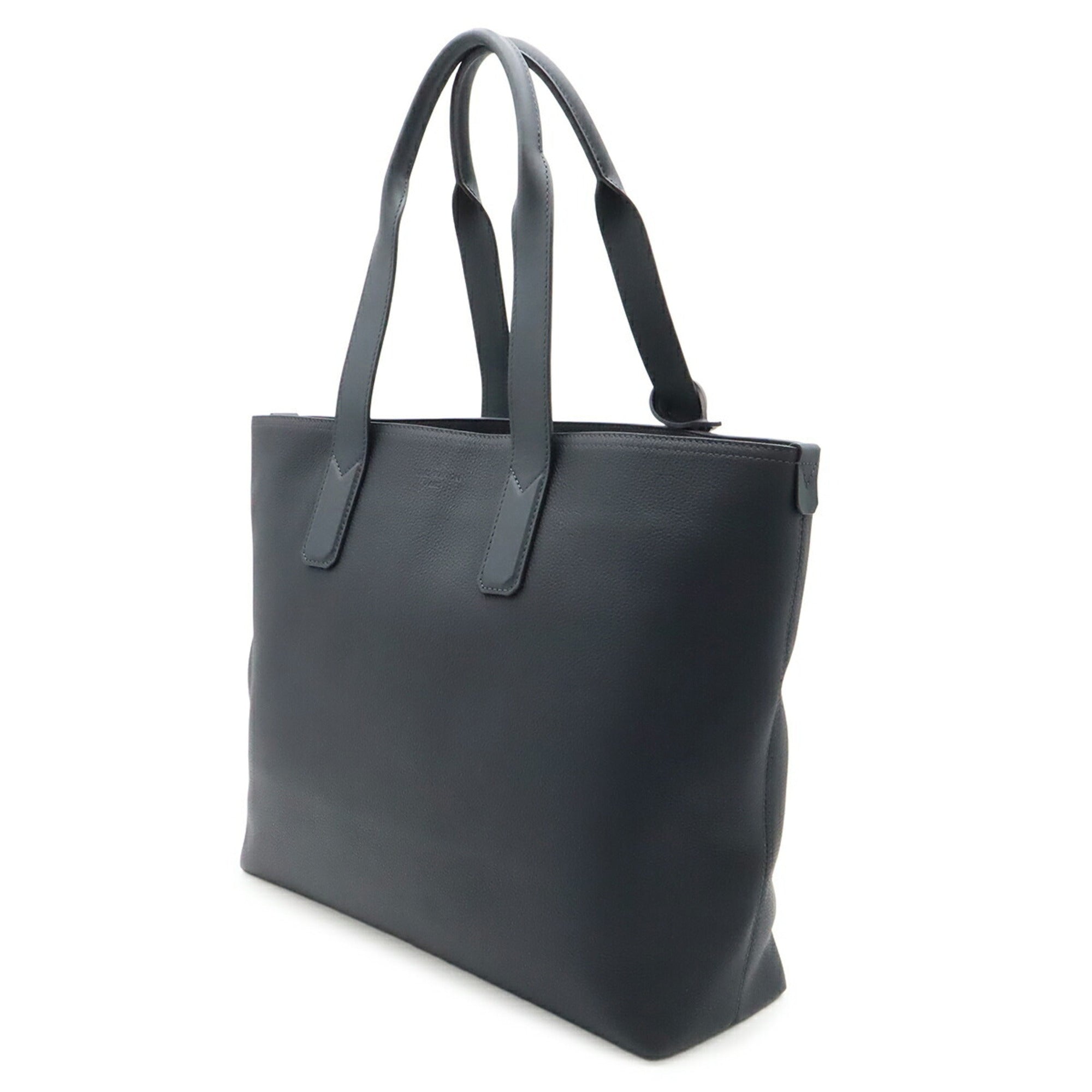 Louis Vuitton Blue Leather Shoulder Bag Tote Bag (Pre-Owned)
