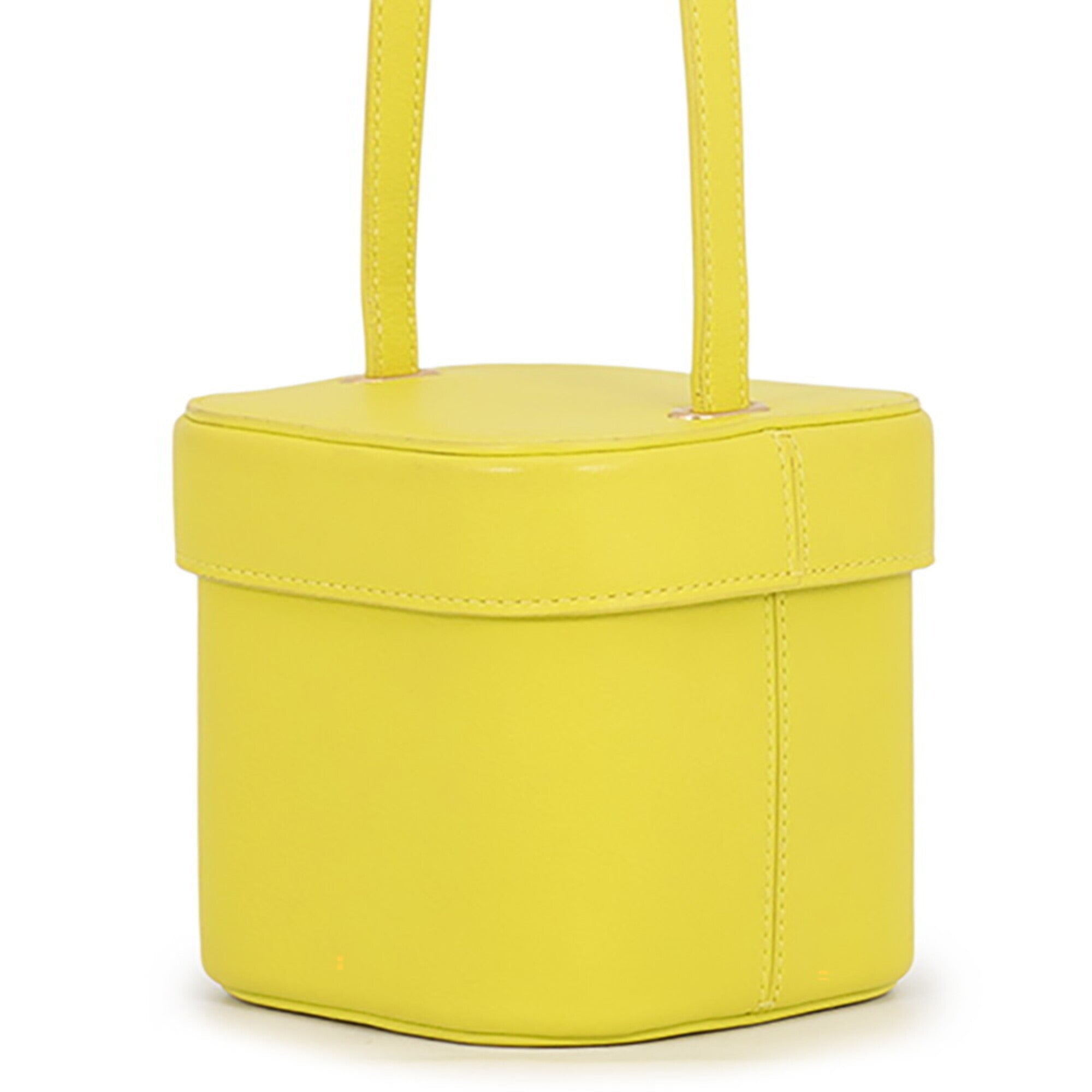 Celine Yellow Leather Handbag Shoulder Bag (Pre-Owned)