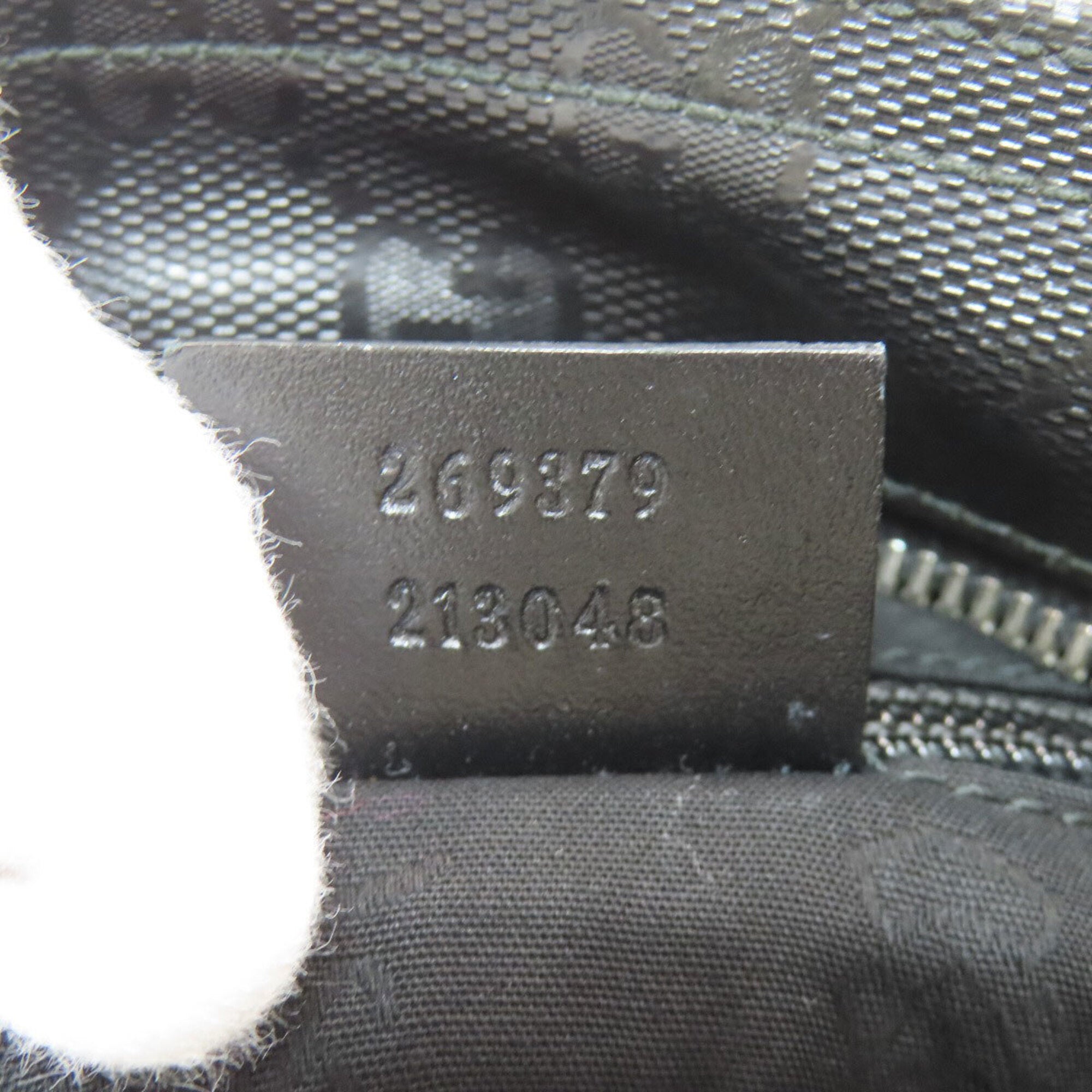 Gucci Sherry Line Black Pvc Shoulder Bag (Pre-Owned)