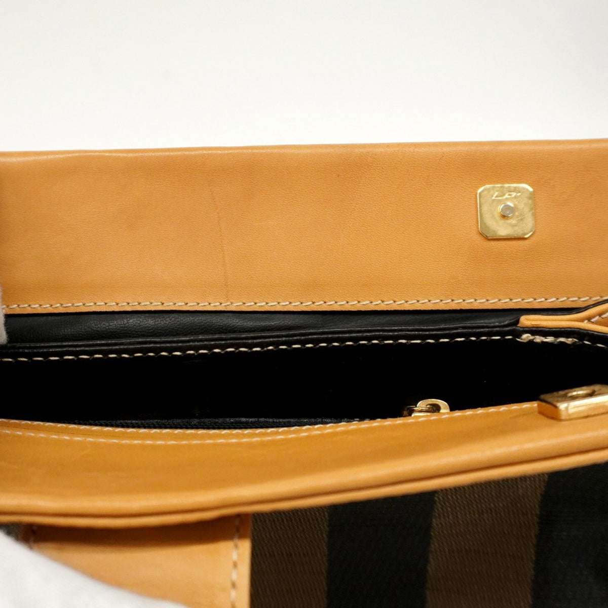 Fendi Beige Black Pvc Clutch Bag (Pre-Owned)