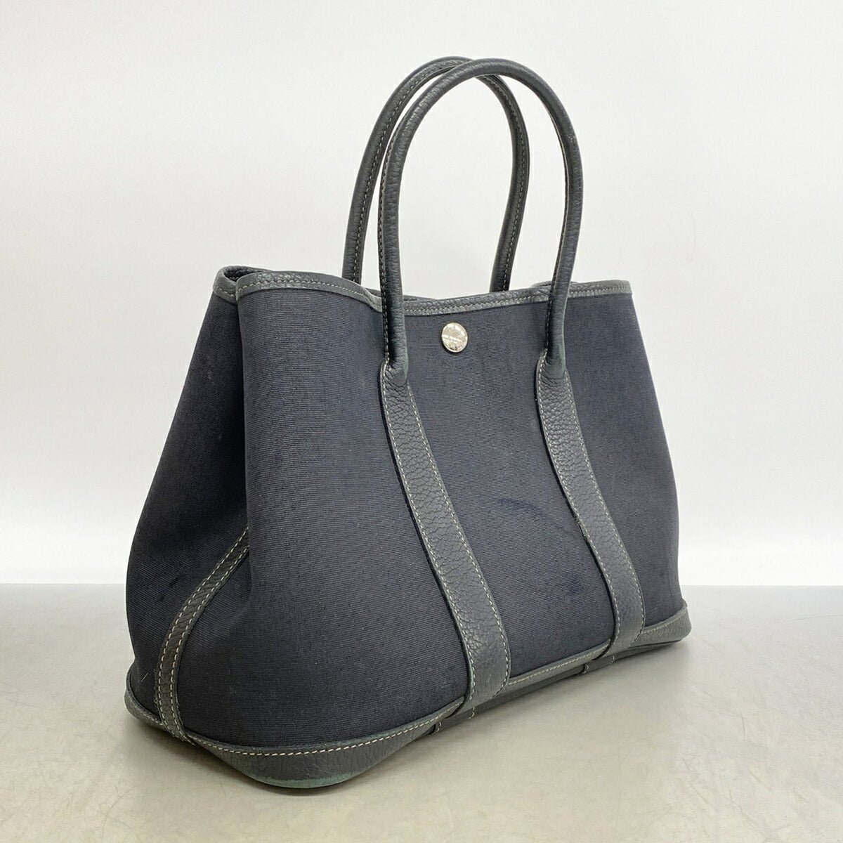 Hermes Black Toile Officier Tote Bag (Pre-Owned)