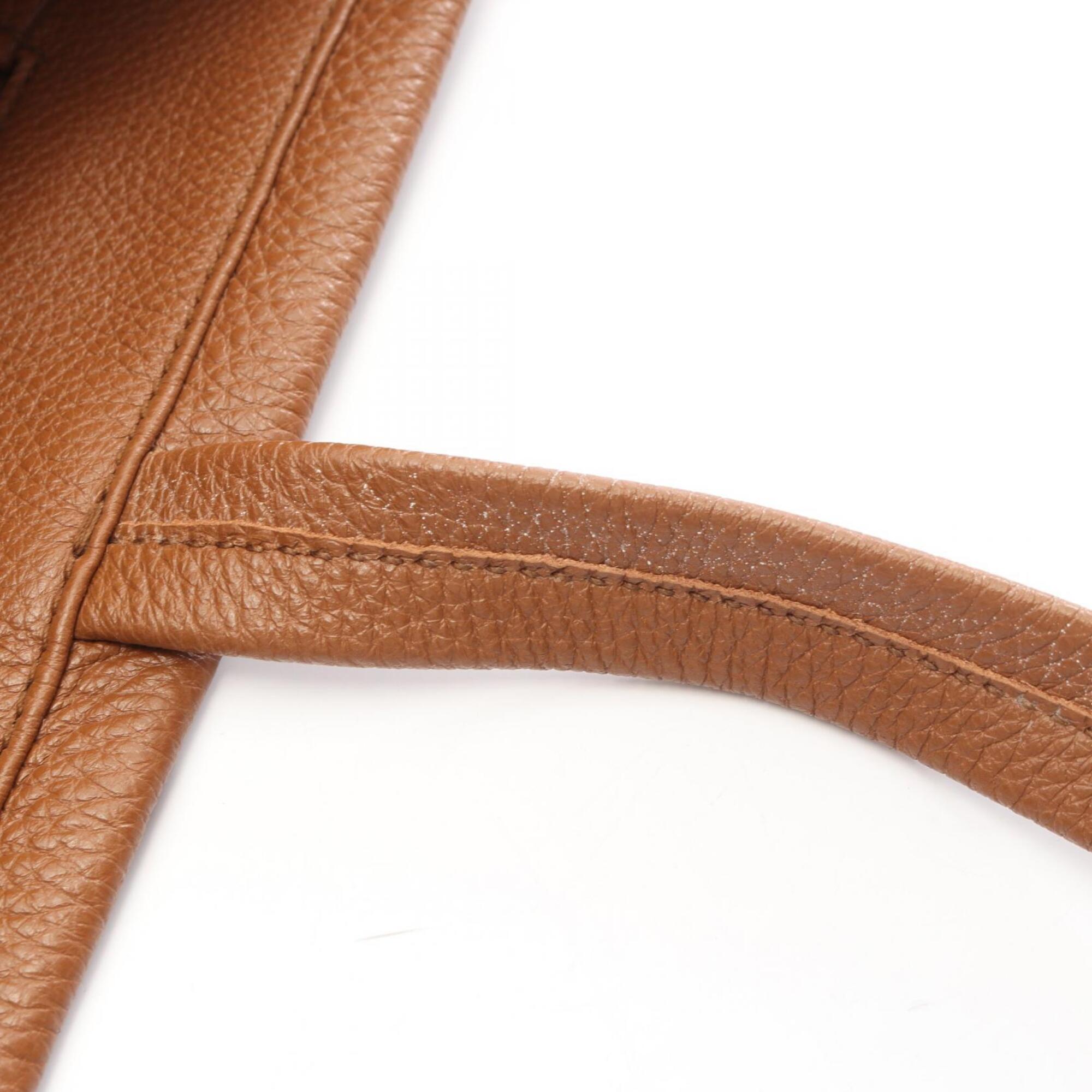 Prada Brown Leather Handbag Tote Bag (Pre-Owned)
