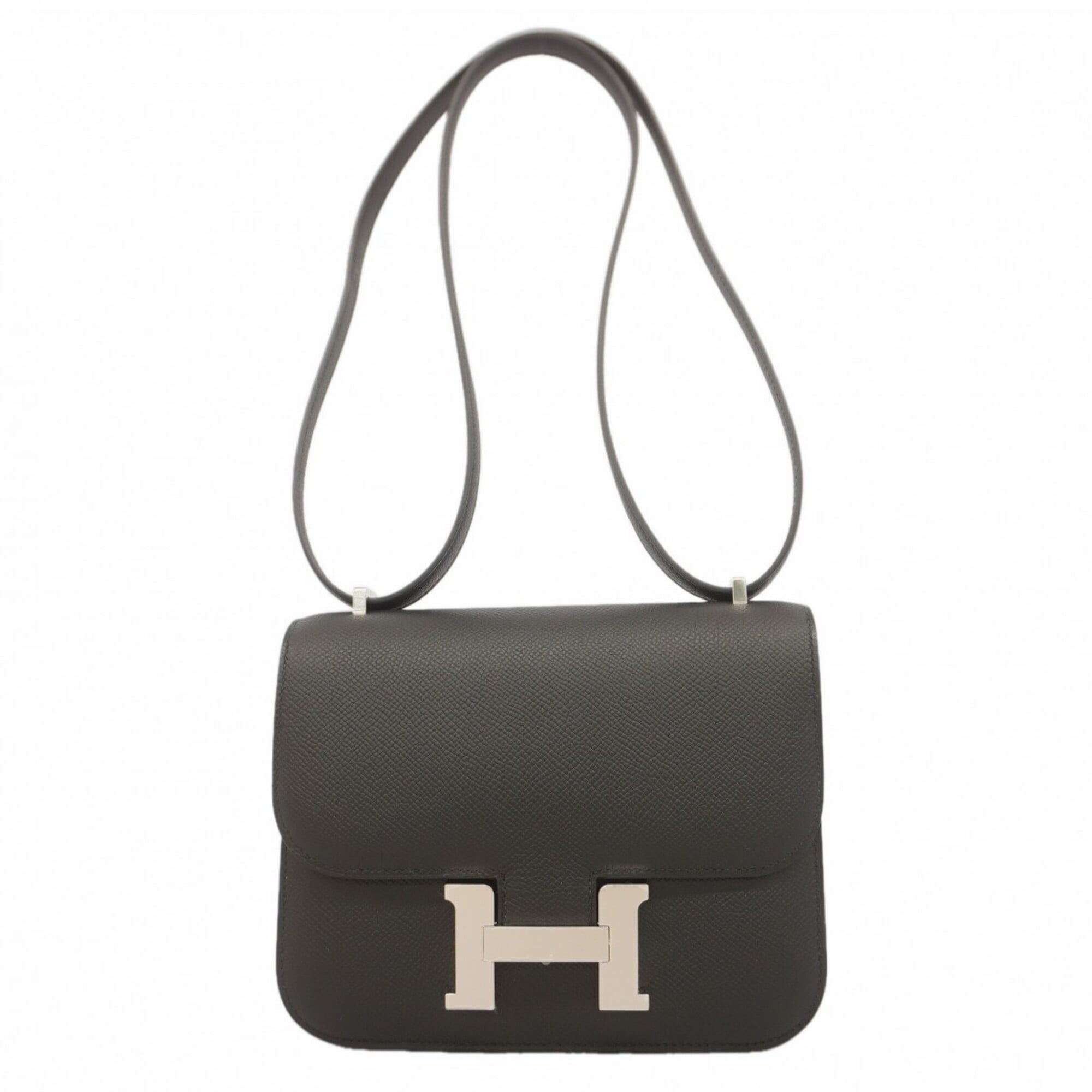 Hermes Black Leather Shoulder Bag (Pre-Owned)