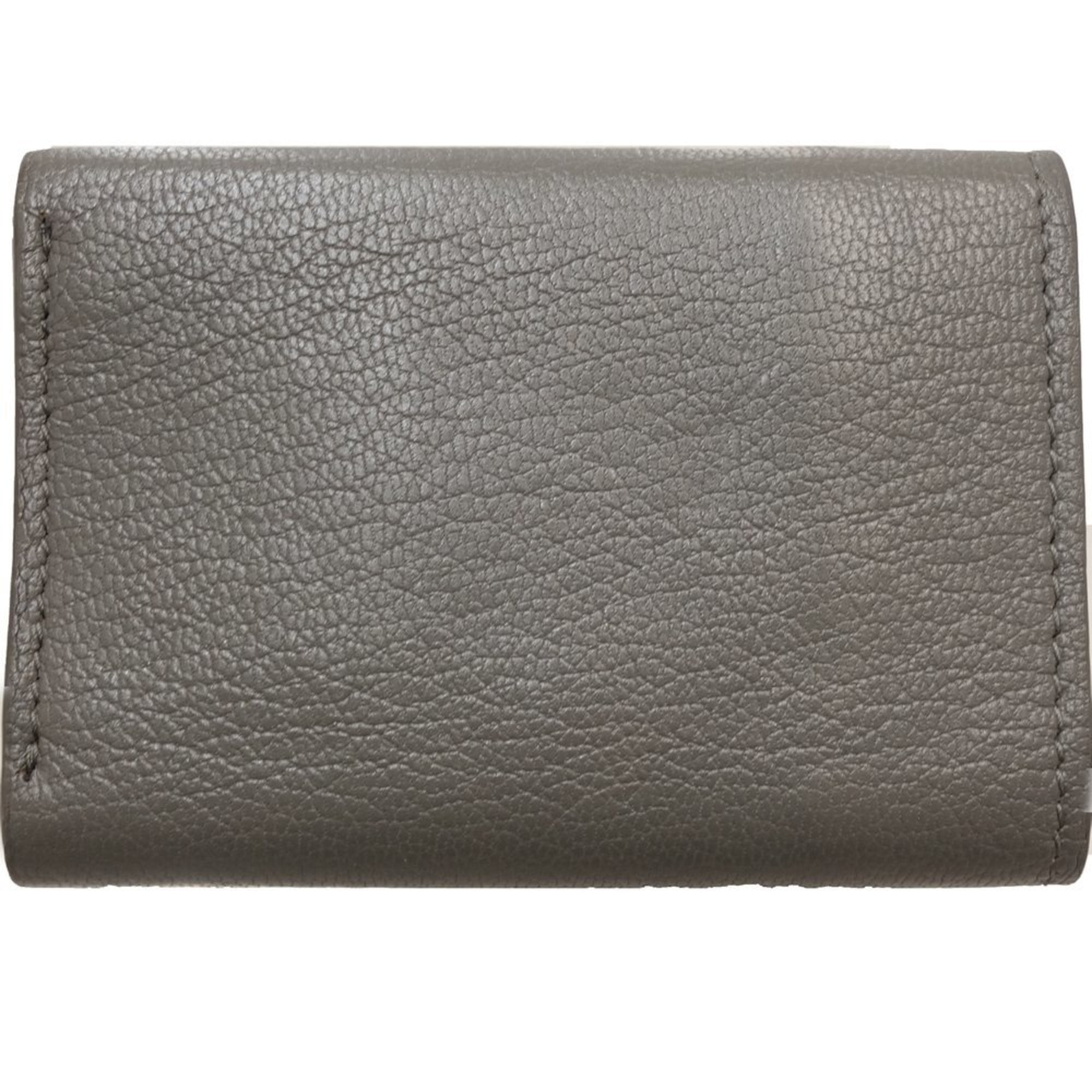 Balenciaga Gray Leather Wallet (Tri-Fold) (Pre-Owned)