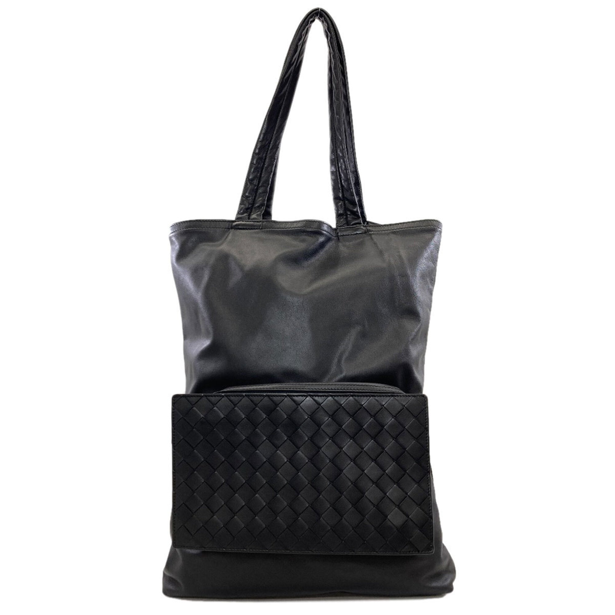 Bottega Veneta Black Leather Tote Bag (Pre-Owned)