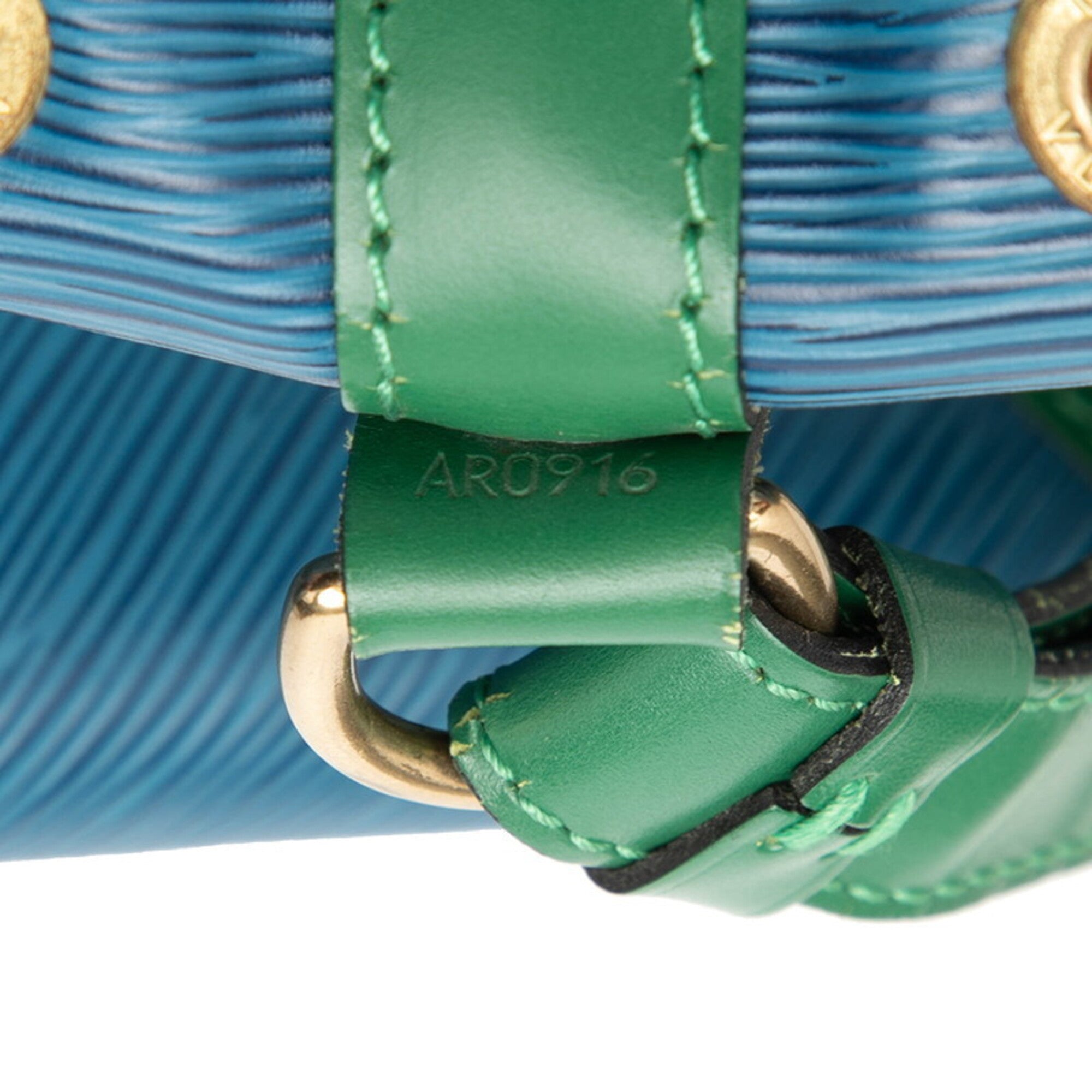 Louis Vuitton Borneo Green Castilian Red Toledo Blue Tricolor Leather Shoulder Bag (Pre-Owned)