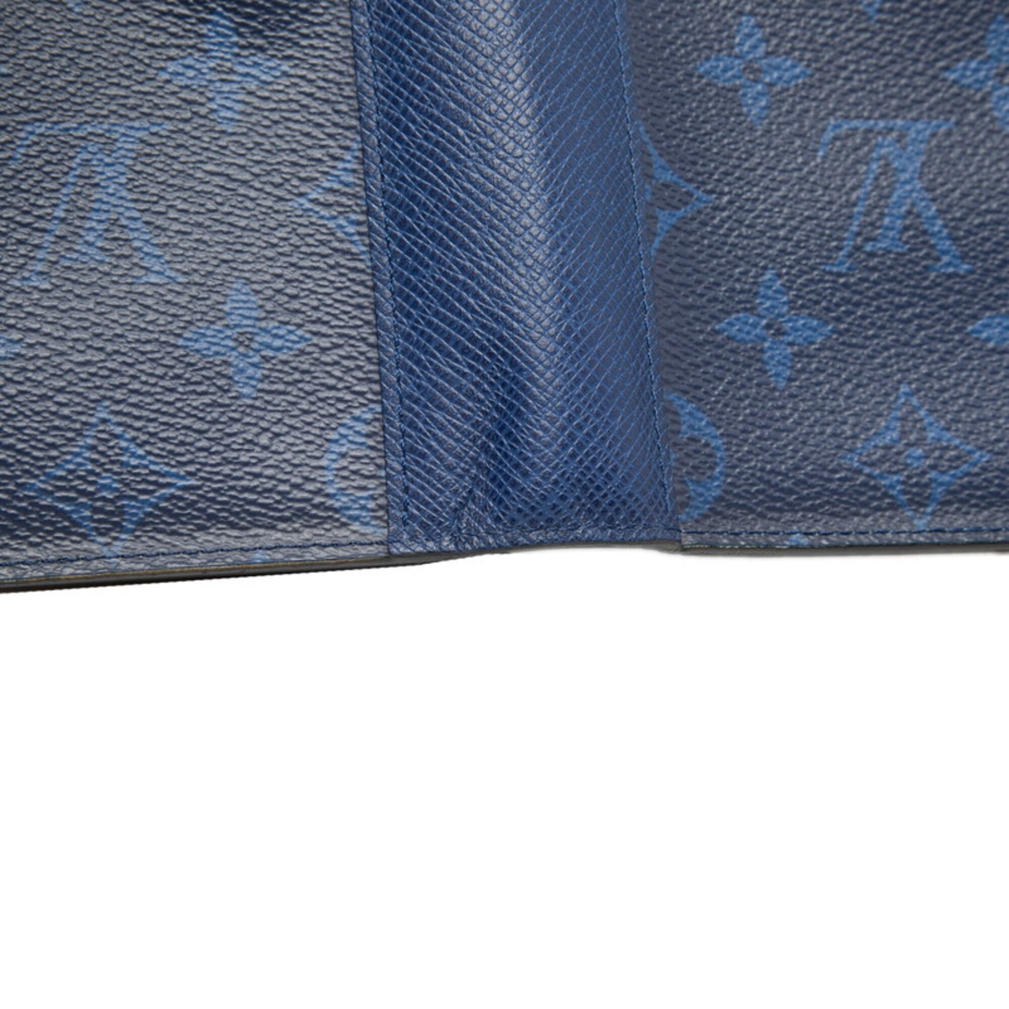 Louis Vuitton Monogram Blue Cobalt Pvc Taigarama Long Wallet (Bi-Fold) (Pre-Owned)