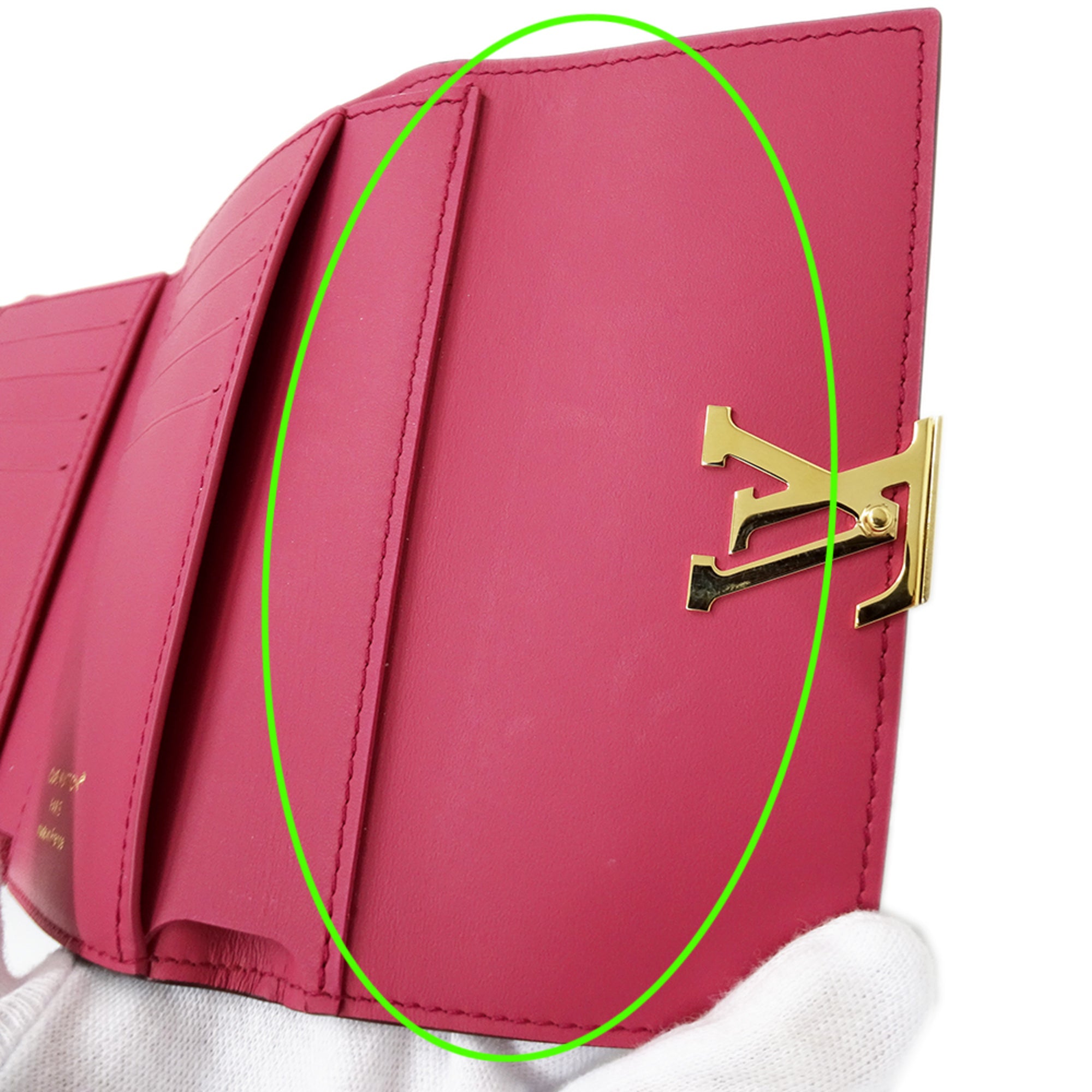 Louis Vuitton Black Hot Pink Noir Leather Wallet (Bi-Fold) (Pre-Owned)
