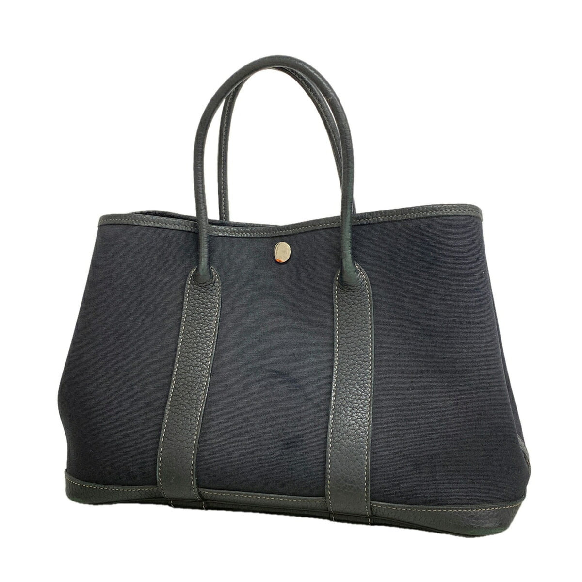 Hermes Black Toile Officier Tote Bag (Pre-Owned)