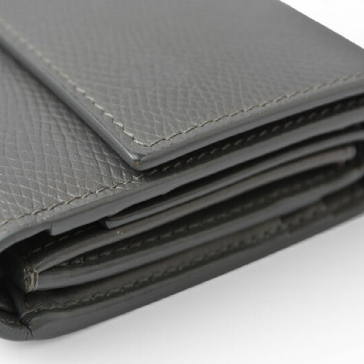 Celine Gray Leather Wallet (Tri-Fold) (Pre-Owned)