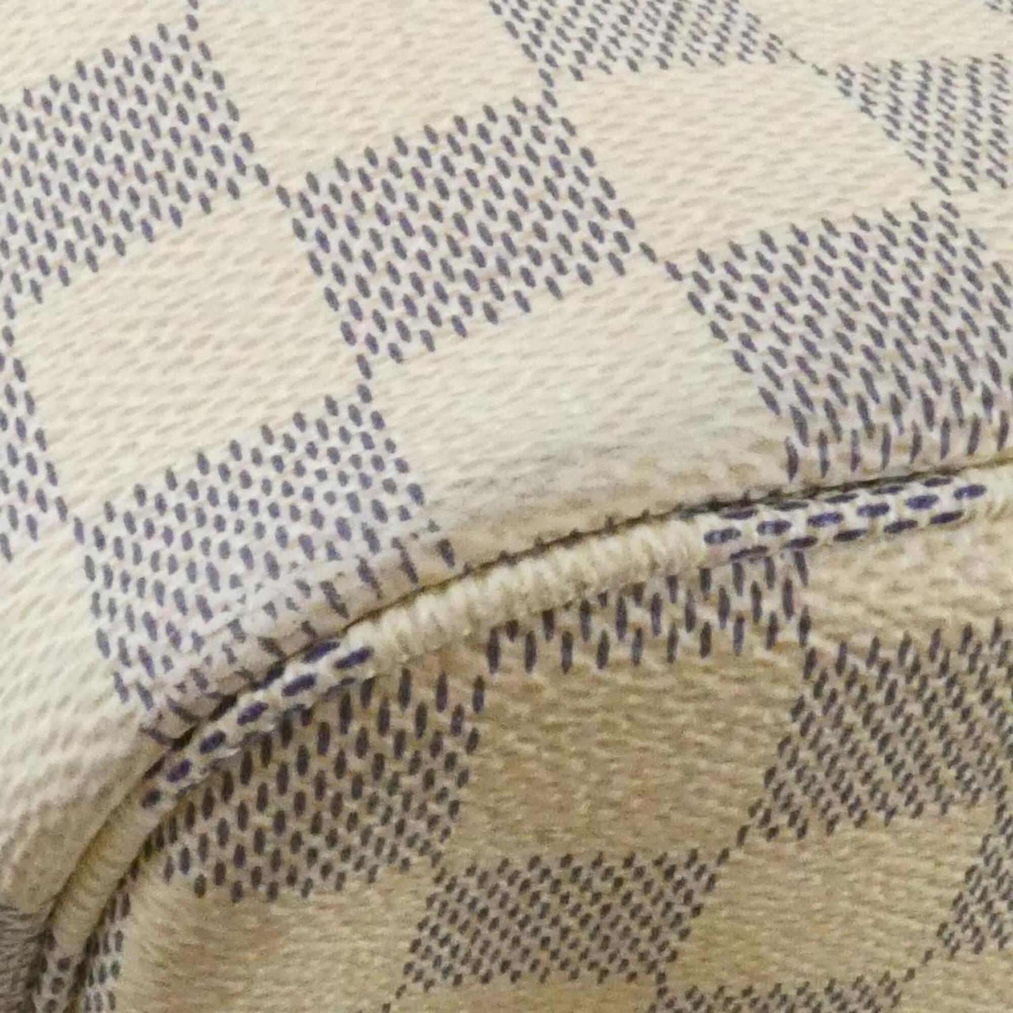 Louis Vuitton Azur White Coated Canvas Handbag (Pre-Owned)