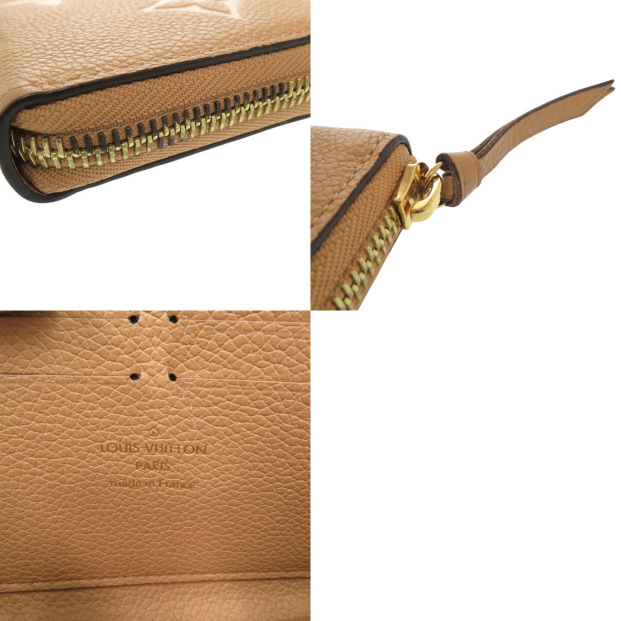 Louis Vuitton Beige Monogram Empreinte Long Wallet (Bi-Fold) (Pre-Owned)