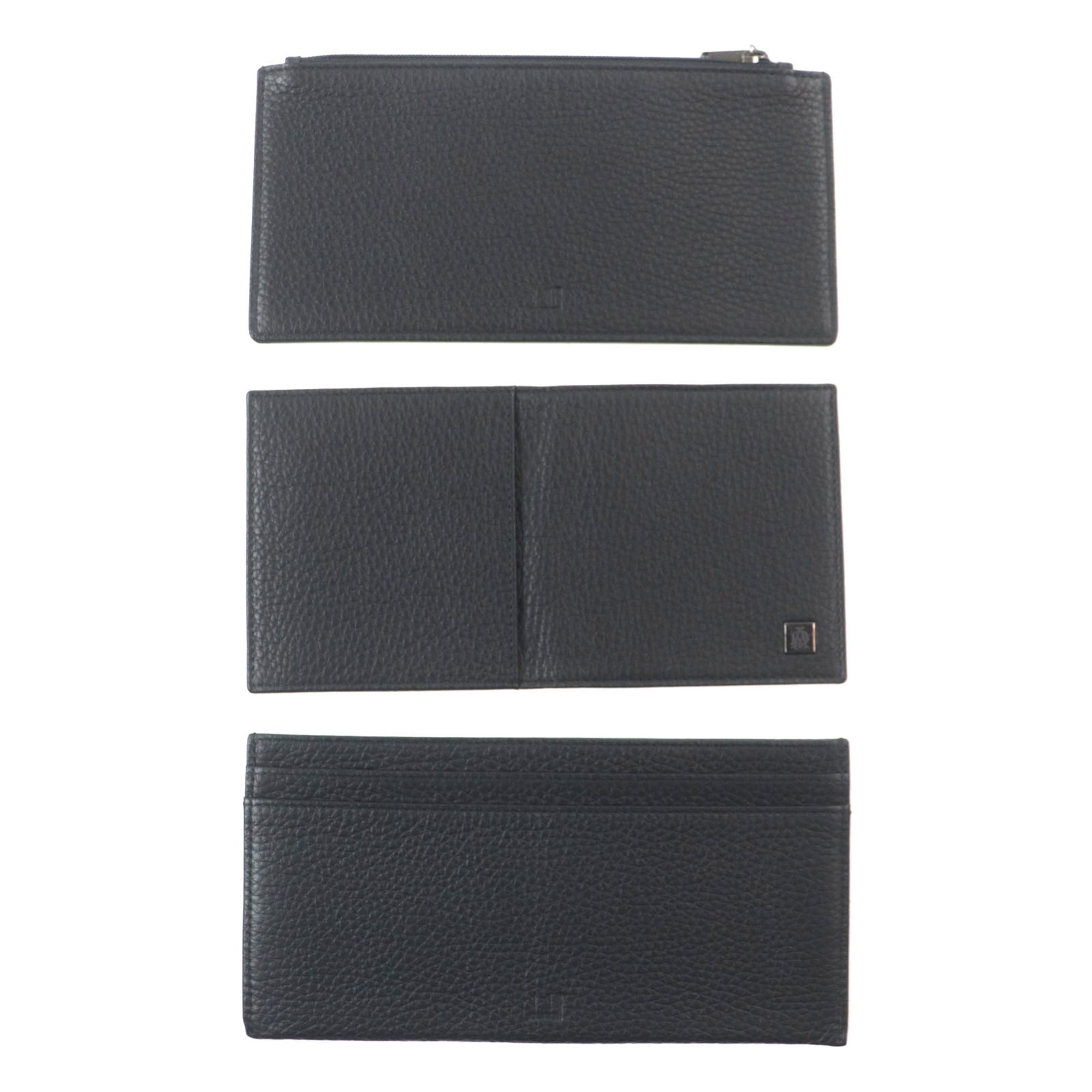 Dunhill Black Leather Long Wallet (Bi-Fold) (Pre-Owned)
