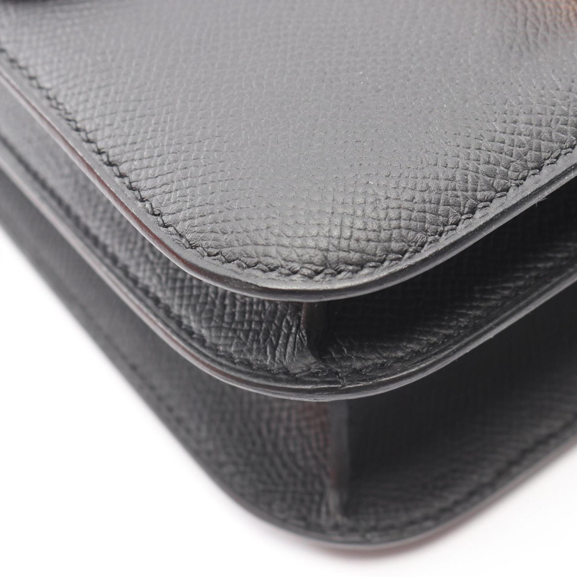 Hermes Black Epsom Leather Leather Handbag Shoulder Bag (Pre-Owned)