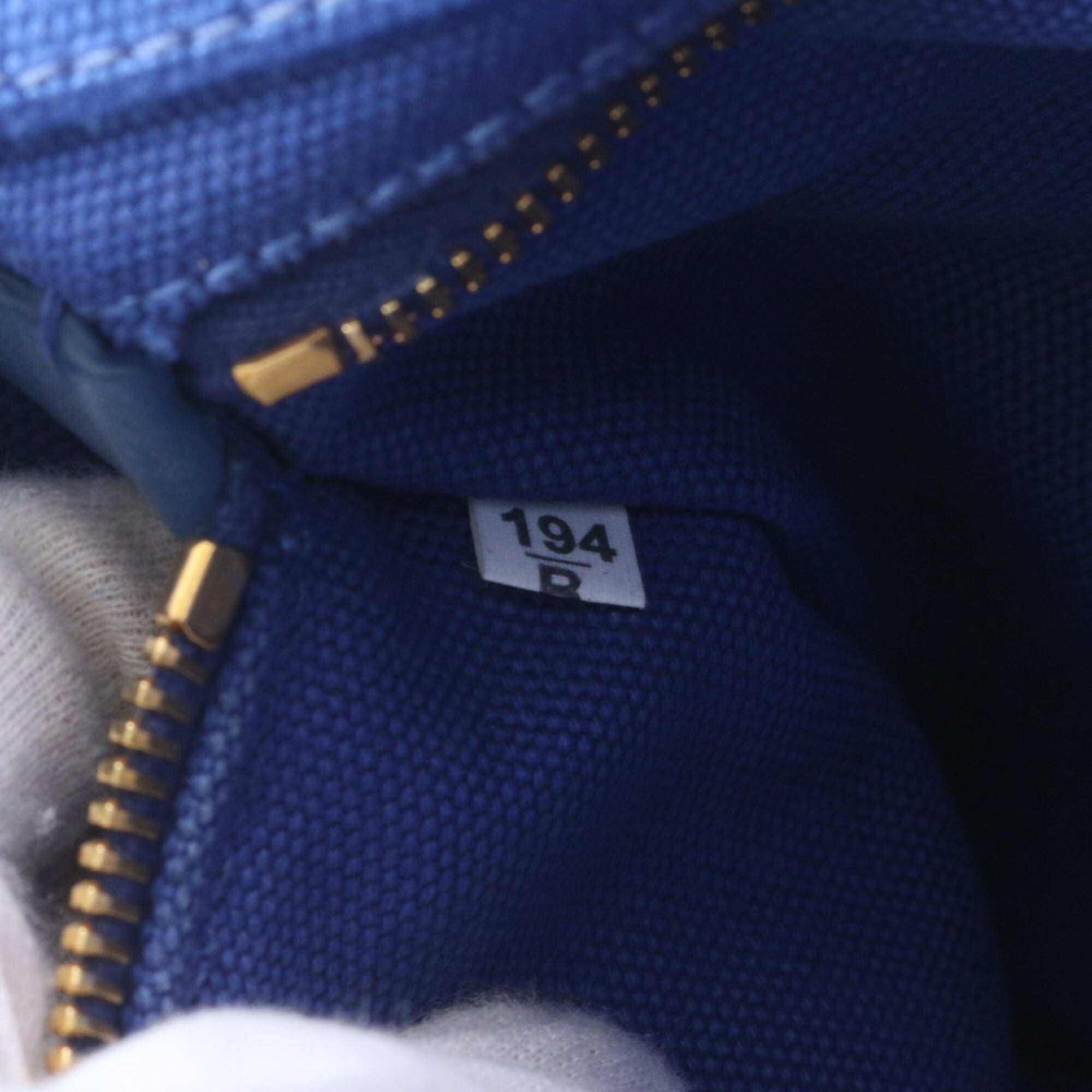 Prada Canapa Blue Canapa Handbag Tote Bag (Pre-Owned)