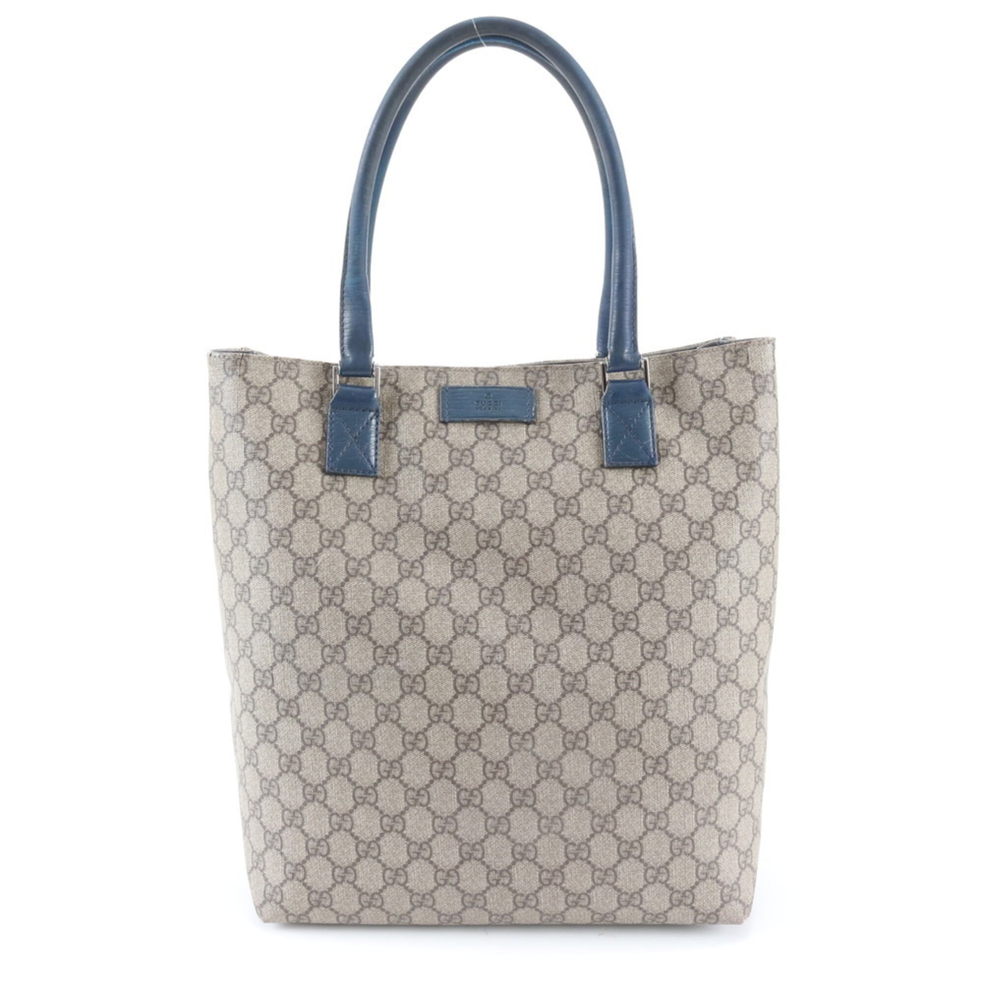 Gucci Beige Blue Leather Coated Canvas (Pre-Owned)