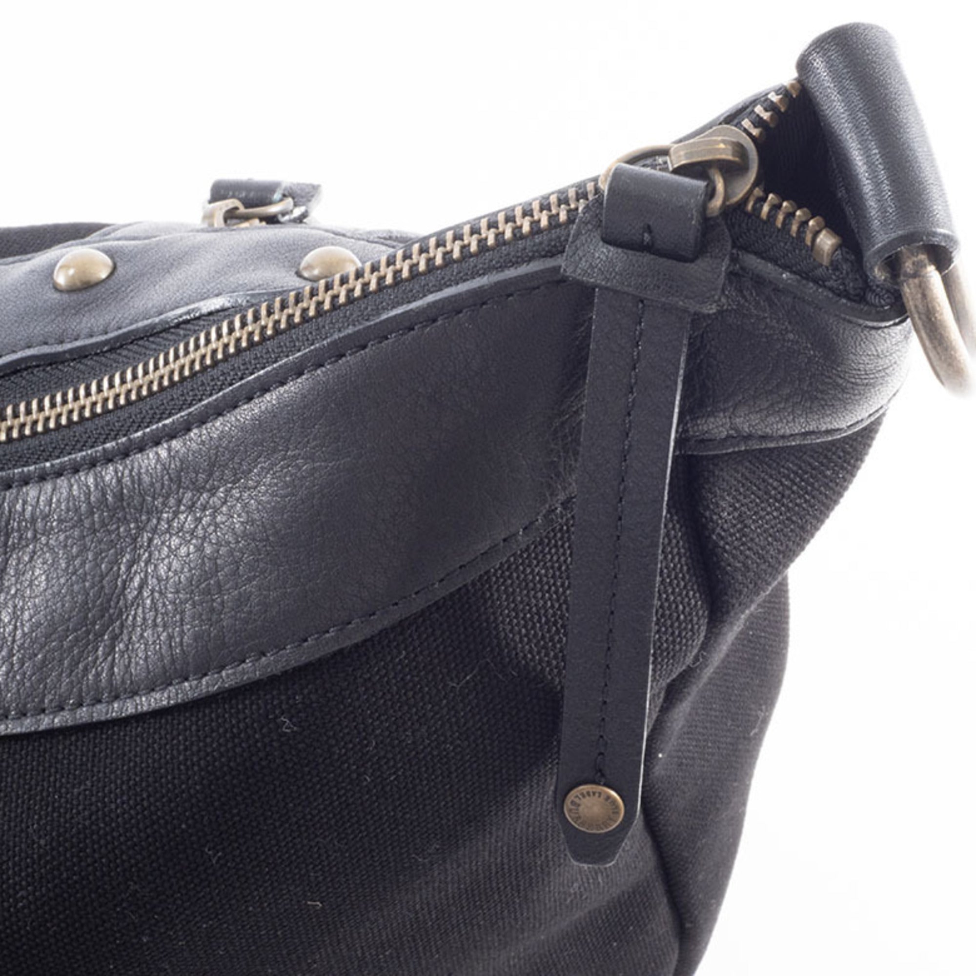 Burberry Black Canvas Leather Shoulder Bag (Pre-Owned)