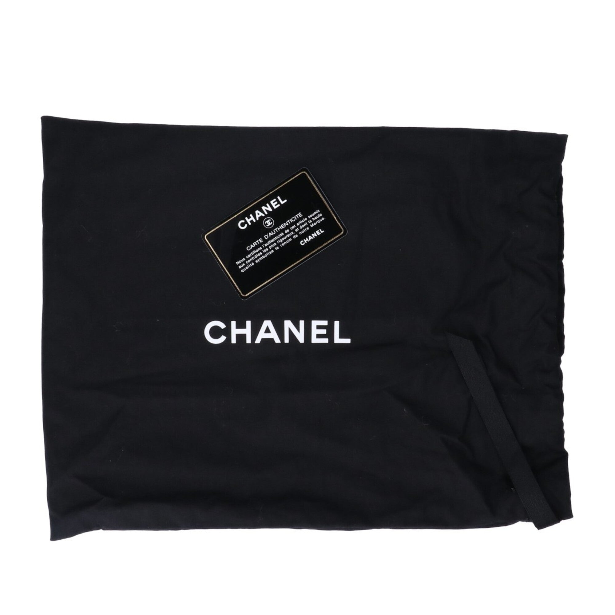 Chanel Black Champagne Gold Leather Clutch Bag (Pre-Owned)