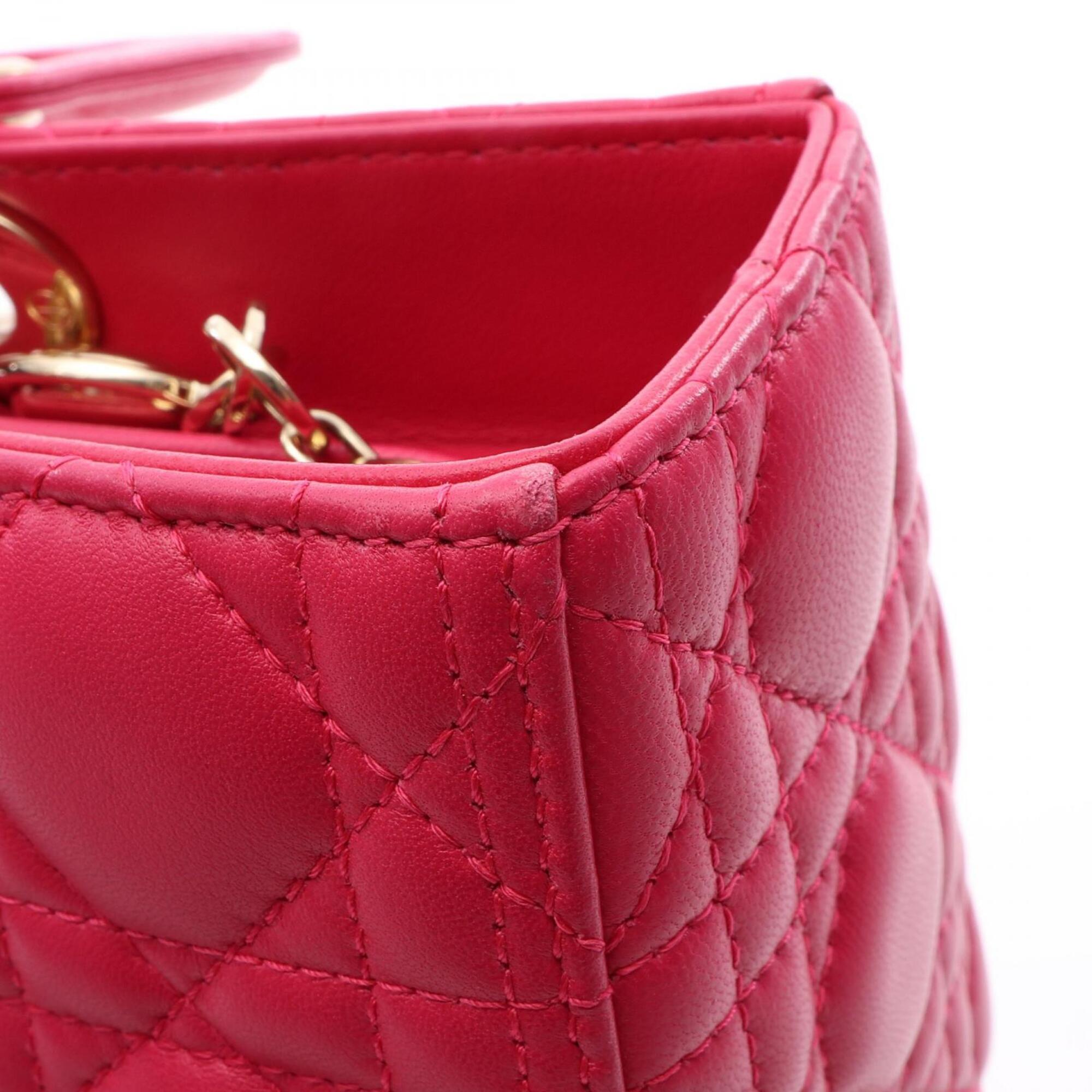 Christian Dior Pink Leather Handbag (Pre-Owned)