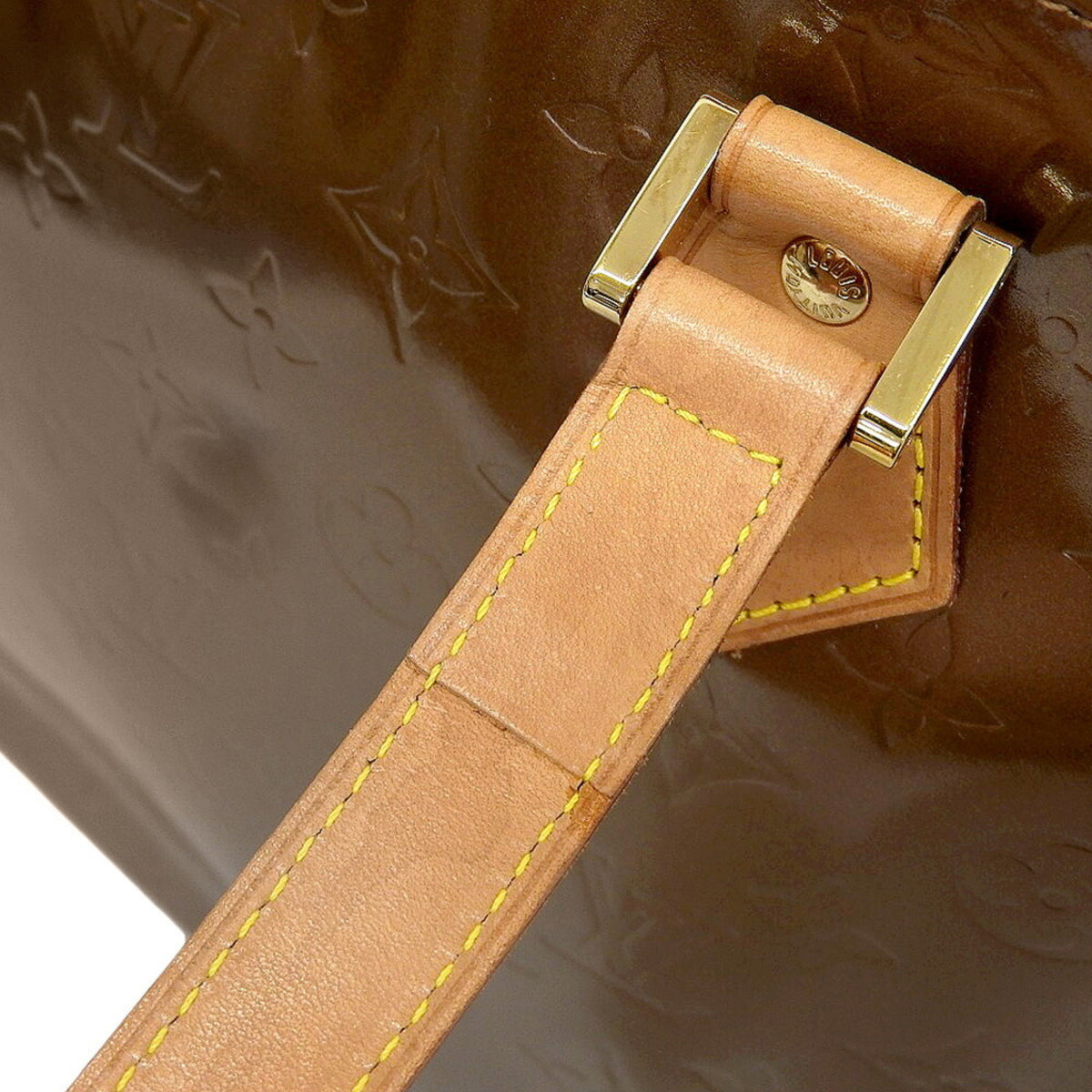 Louis Vuitton Bronze Leather Shoulder Bag Tote Bag (Pre-Owned)