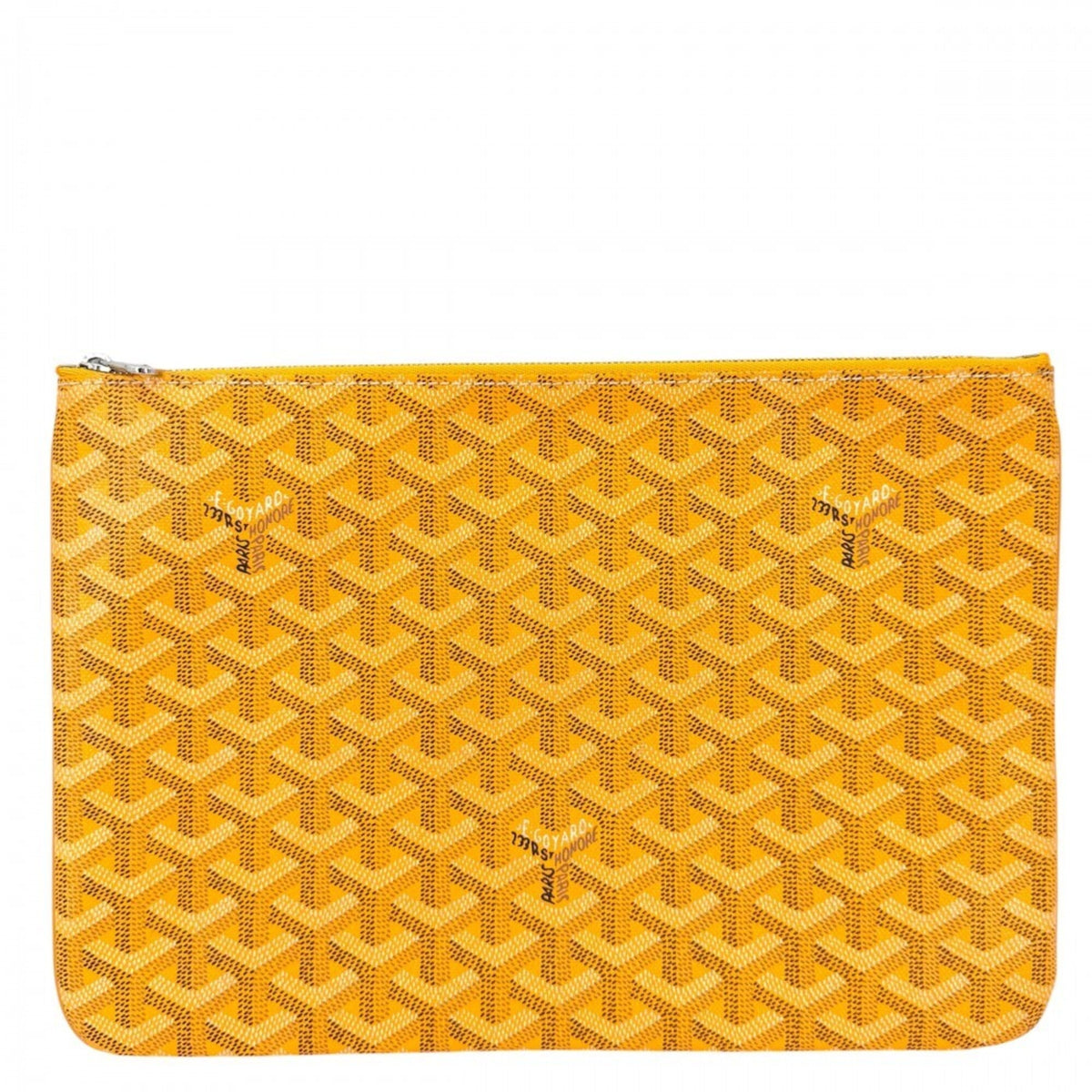 Goyard Yellow Coated Canvas Leather Clutch Bag (Pre-Owned)