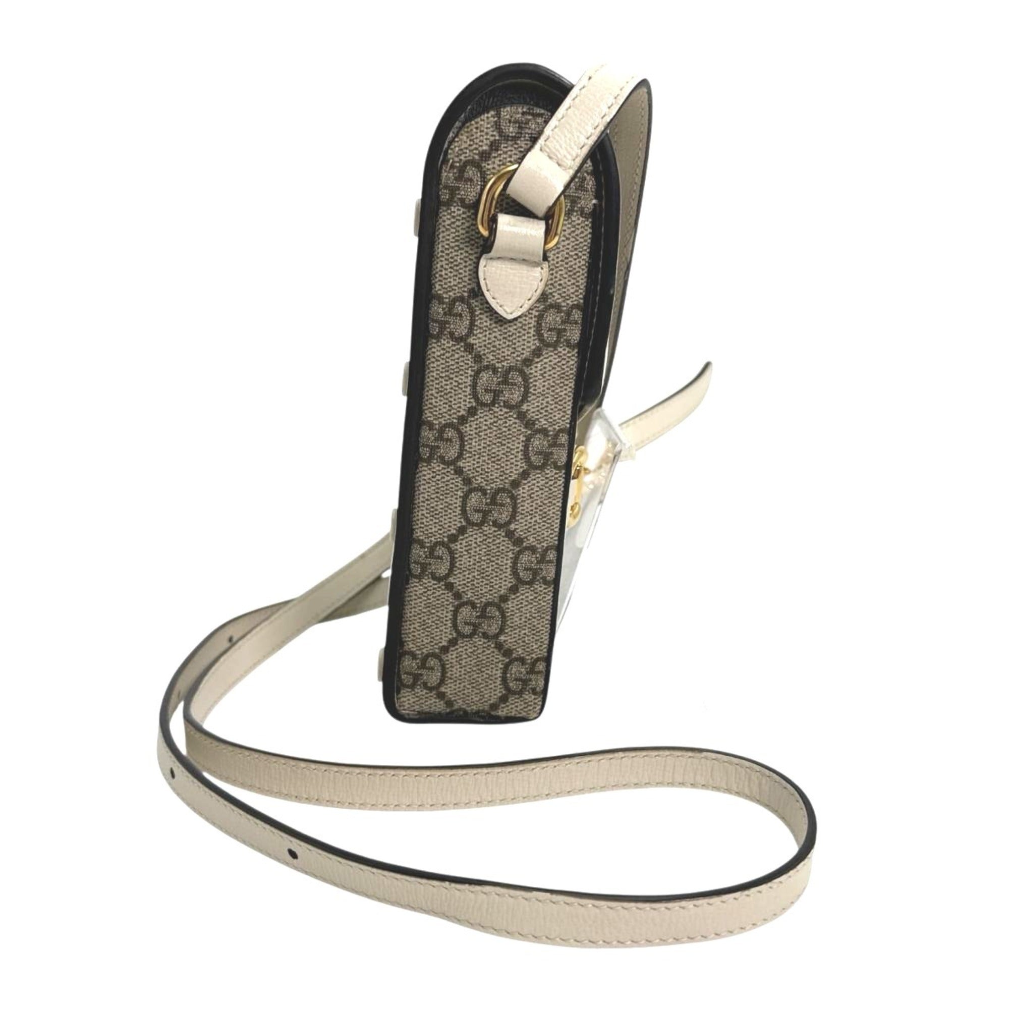 Gucci Beige Gg Canvas Shoulder Bag (Pre-Owned)