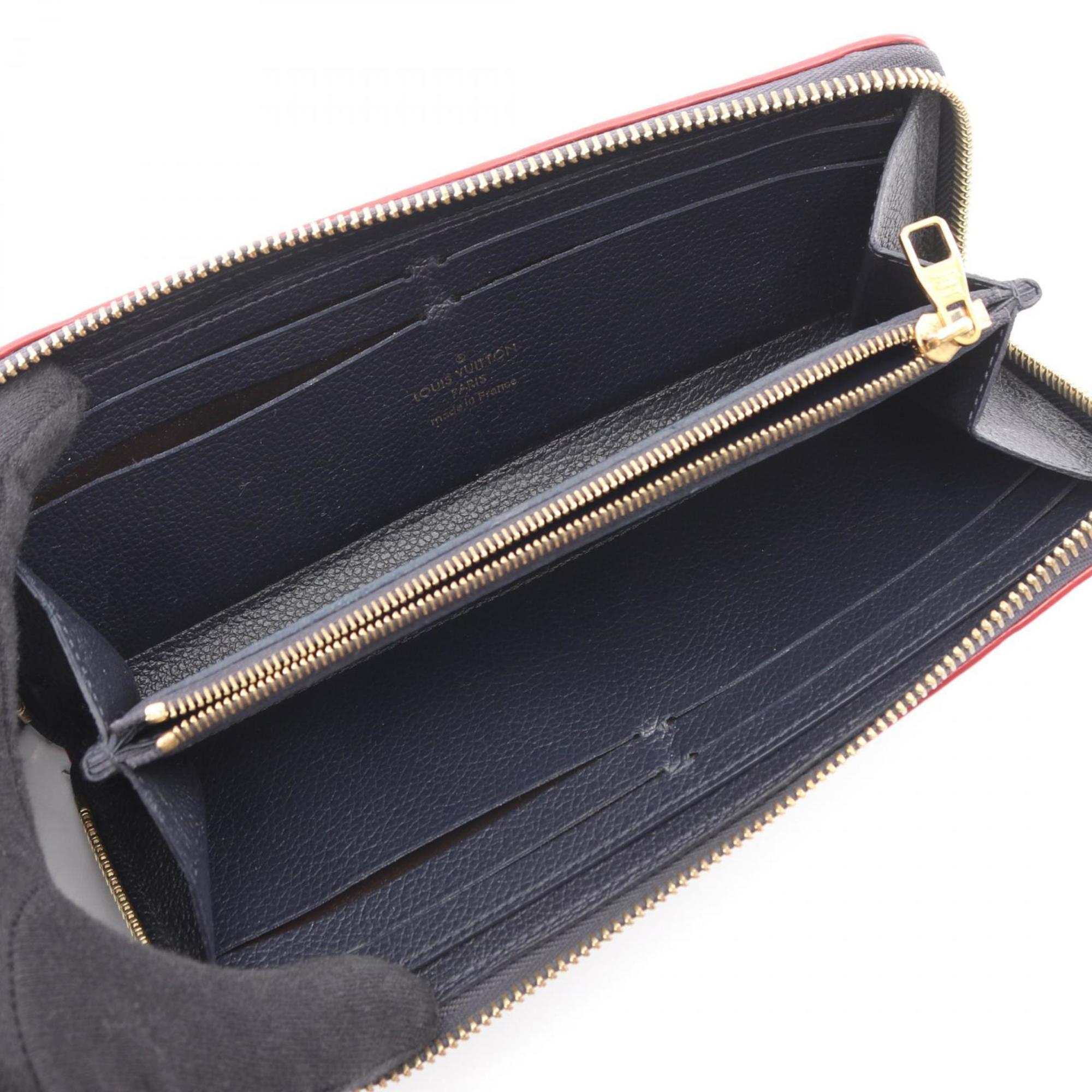 Louis Vuitton Marine Rouge Navy Monogram Empreinte Long Wallet (Bi-Fold) (Pre-Owned)
