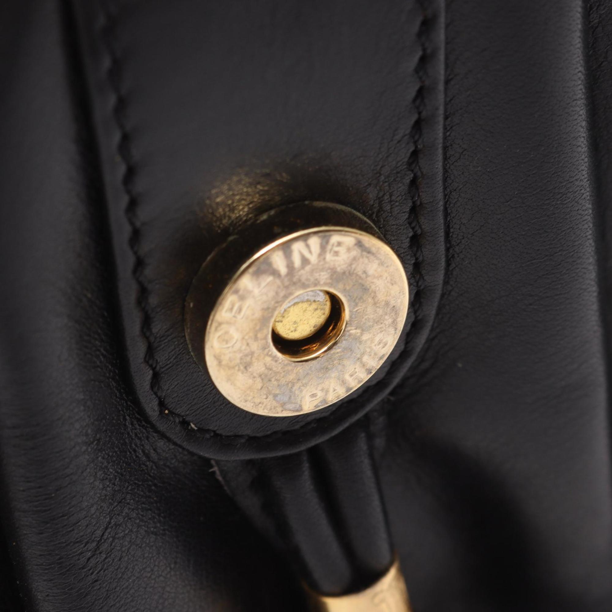 Celine Black Leather Shoulder Bag (Pre-Owned)