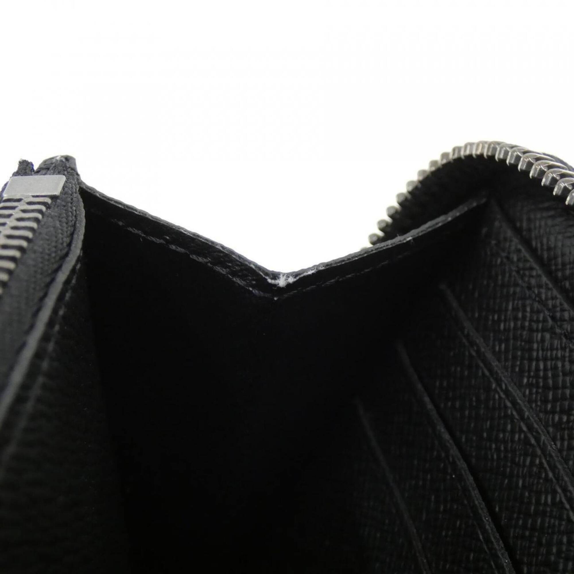 Louis Vuitton Black Coated Canvas Long Wallet (Bi-Fold) (Pre-Owned)