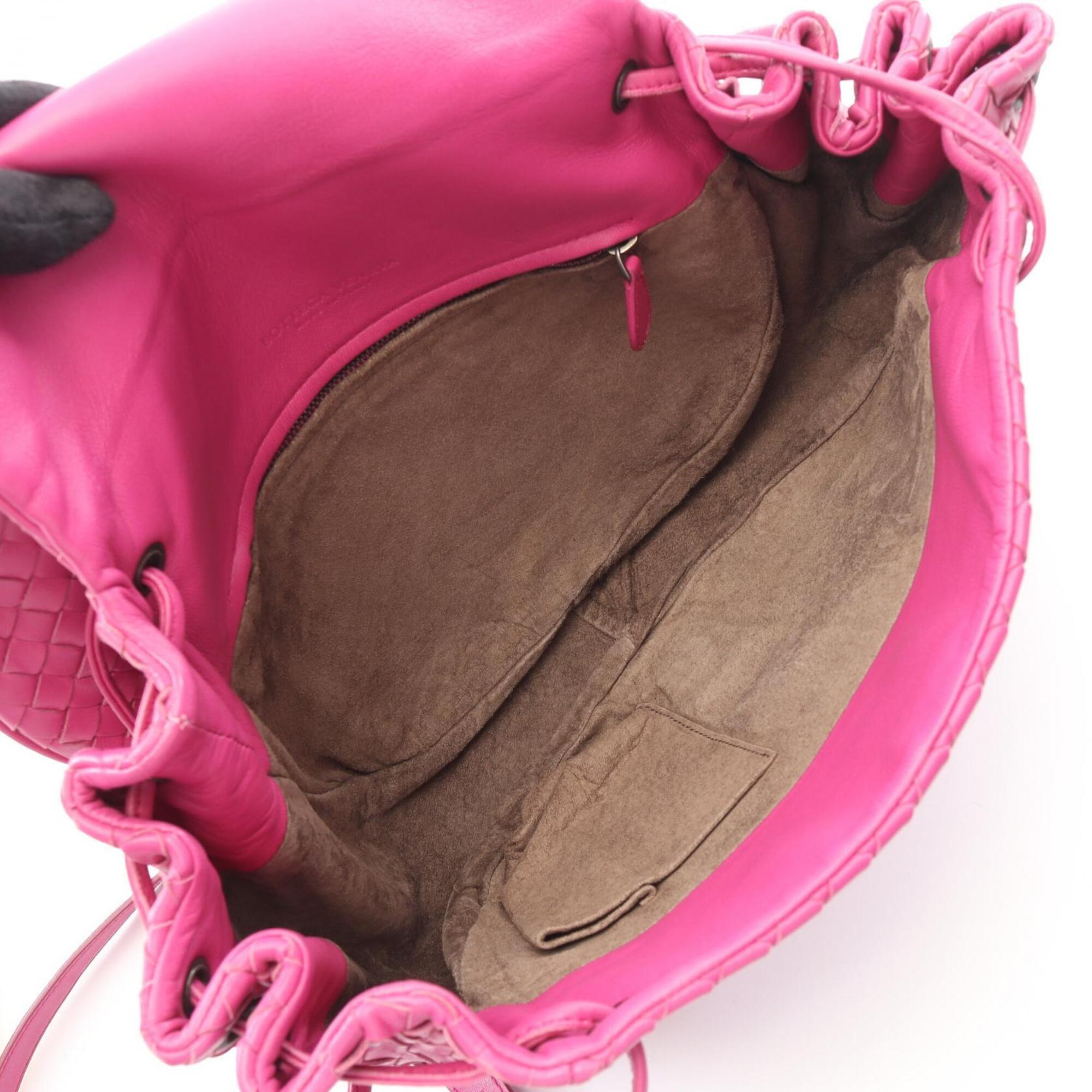 Bottega Veneta Pink Leather Handbag Shoulder Bag (Pre-Owned)
