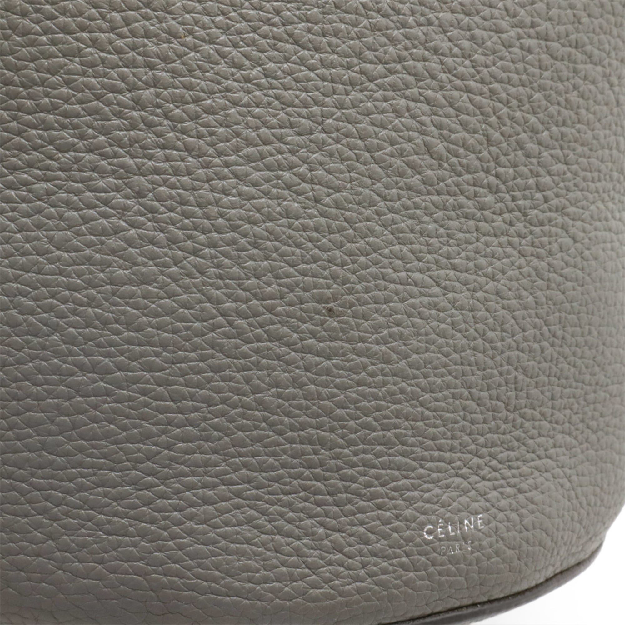 Celine Gray Leather Shoulder Bag (Pre-Owned)