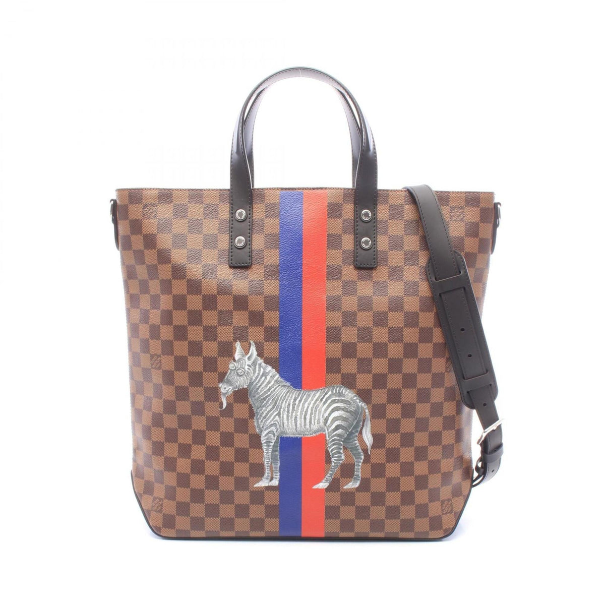 Louis Vuitton Brown Multi-Color Coated Canvas Rayon Handbag Tote Bag (Pre-Owned)